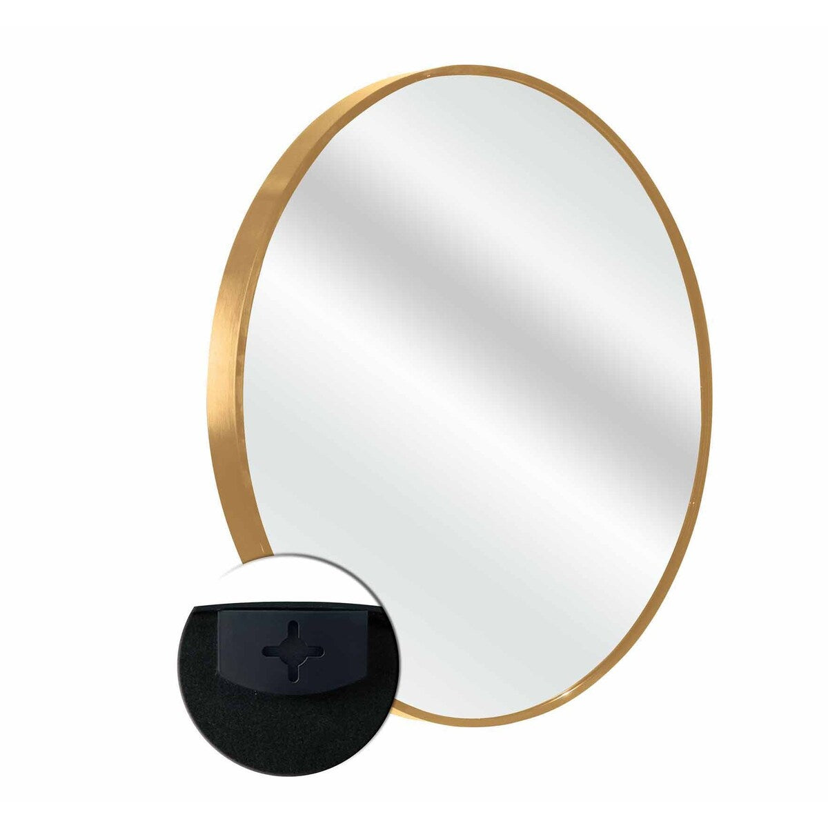 Round Mirror Wall Mounted, Circle Bathroom Vanity Wall Mirror with Metal Frame - 16/20/24/30/32/36