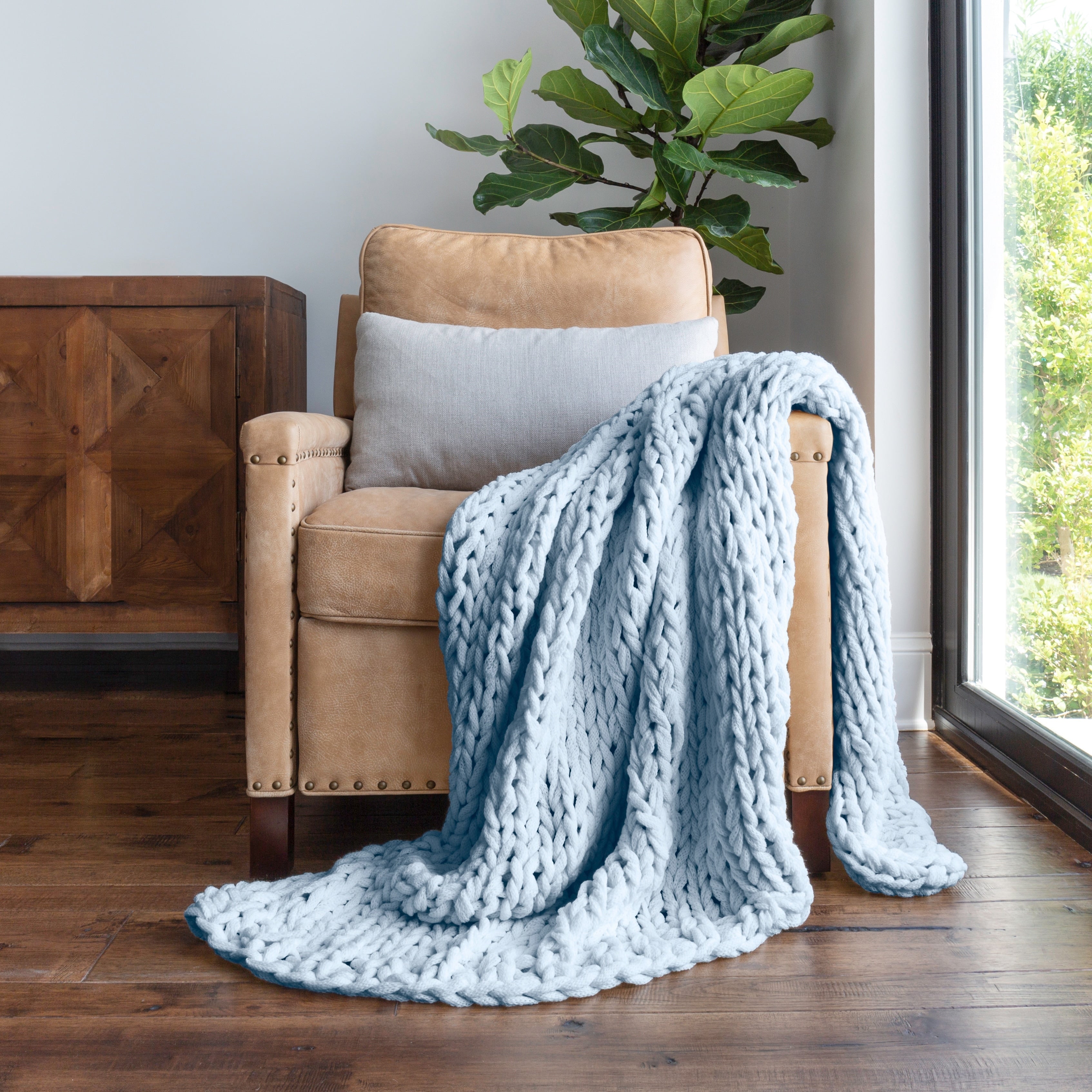 Soft Handmade Chunky Knit Throw Blanket