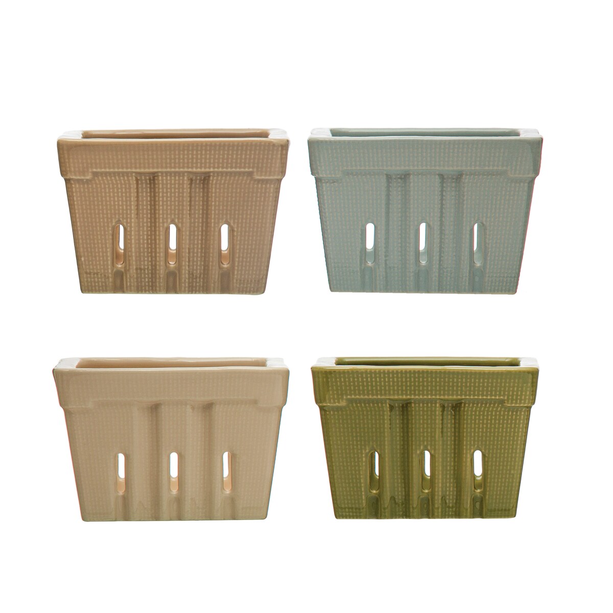 Stoneware Berry Baskets - 4.4L x 4.4W x 2.6H