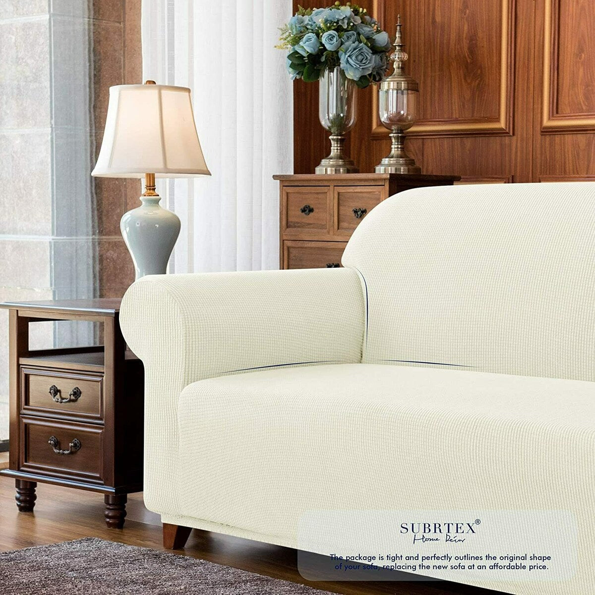 Subrtex 1 Piece Loveseat Slipcover Stretch Spandex Furniture Protector