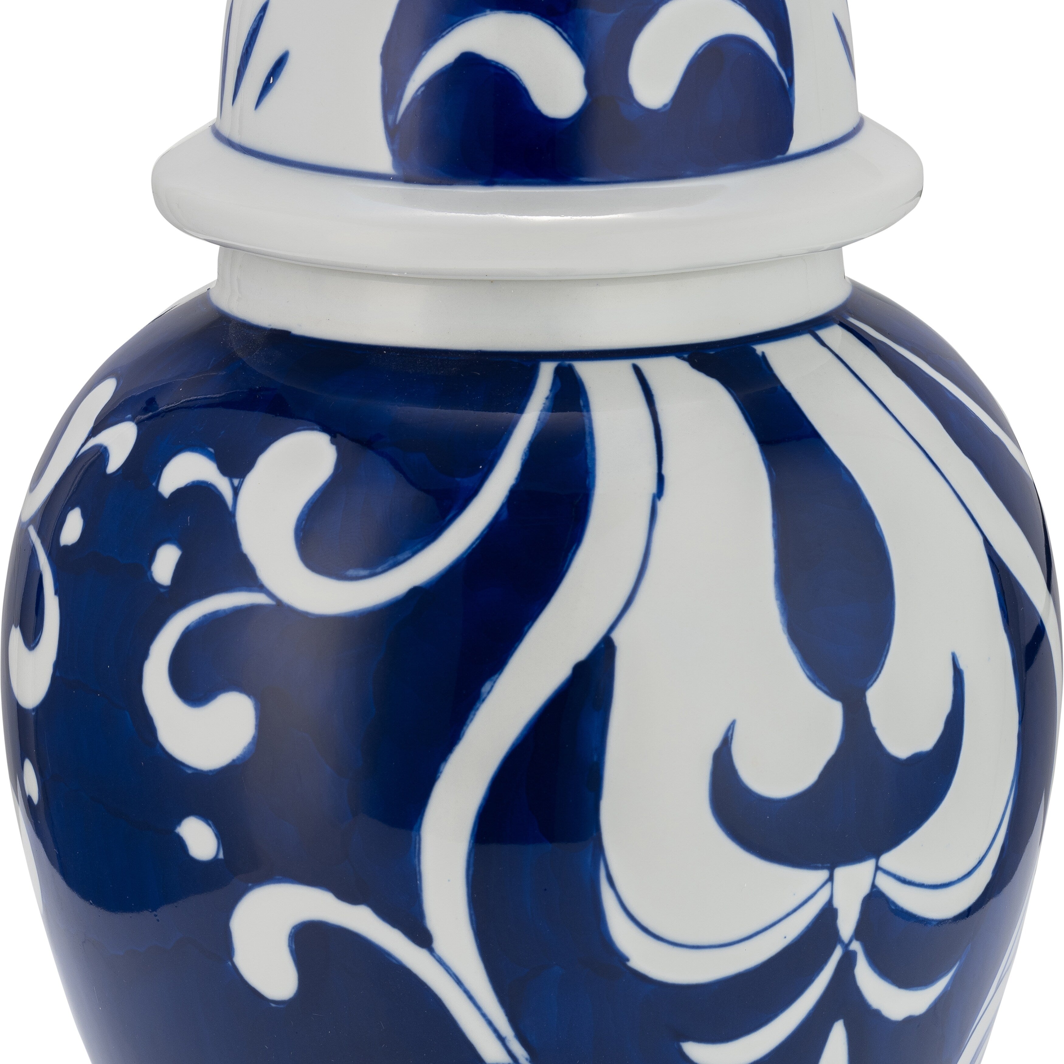 Sagebrook Home Patterned Eclectic Temple Jar with Lid