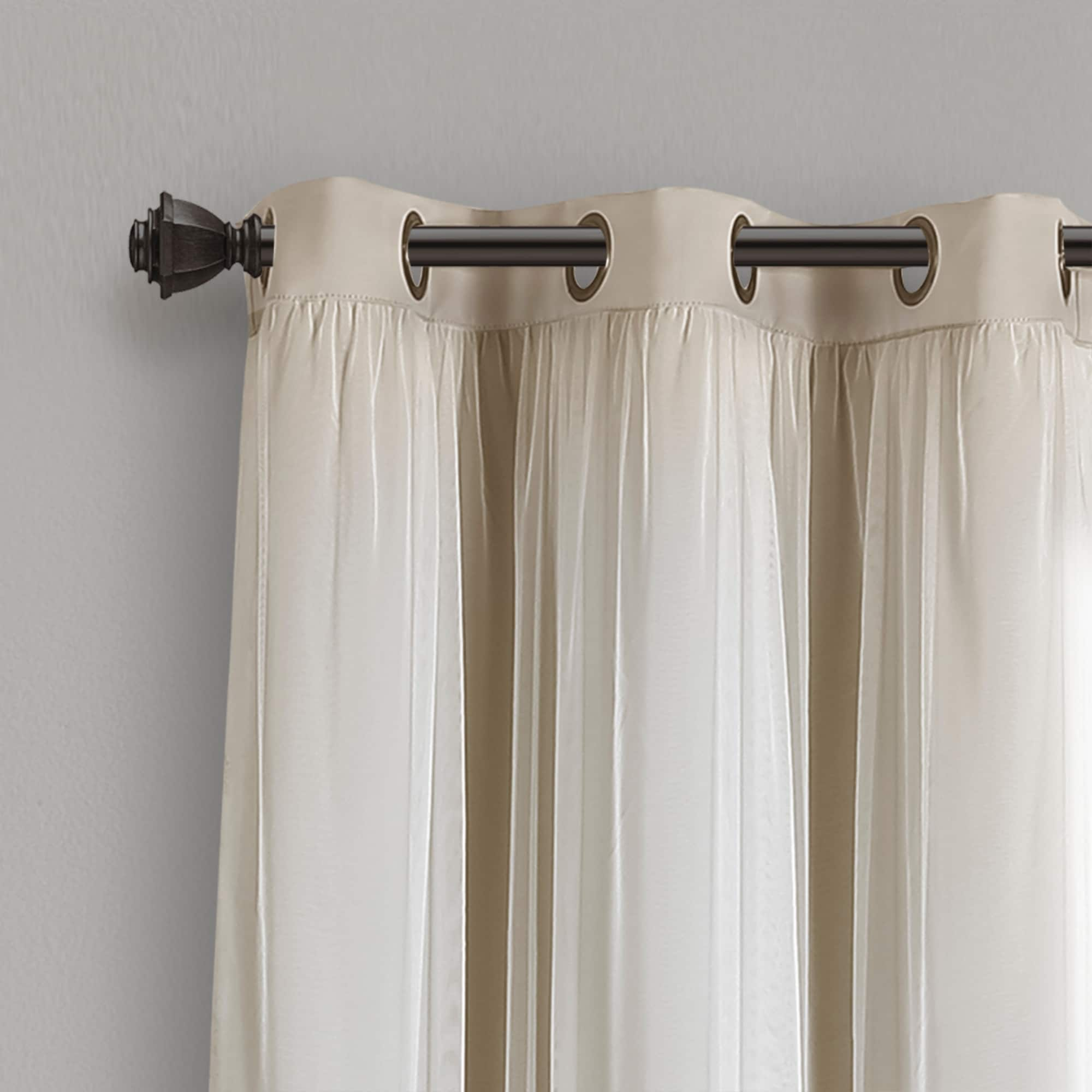 Lush Decor Grommet Sheer Panel Pair with Insulated Blackout Lining