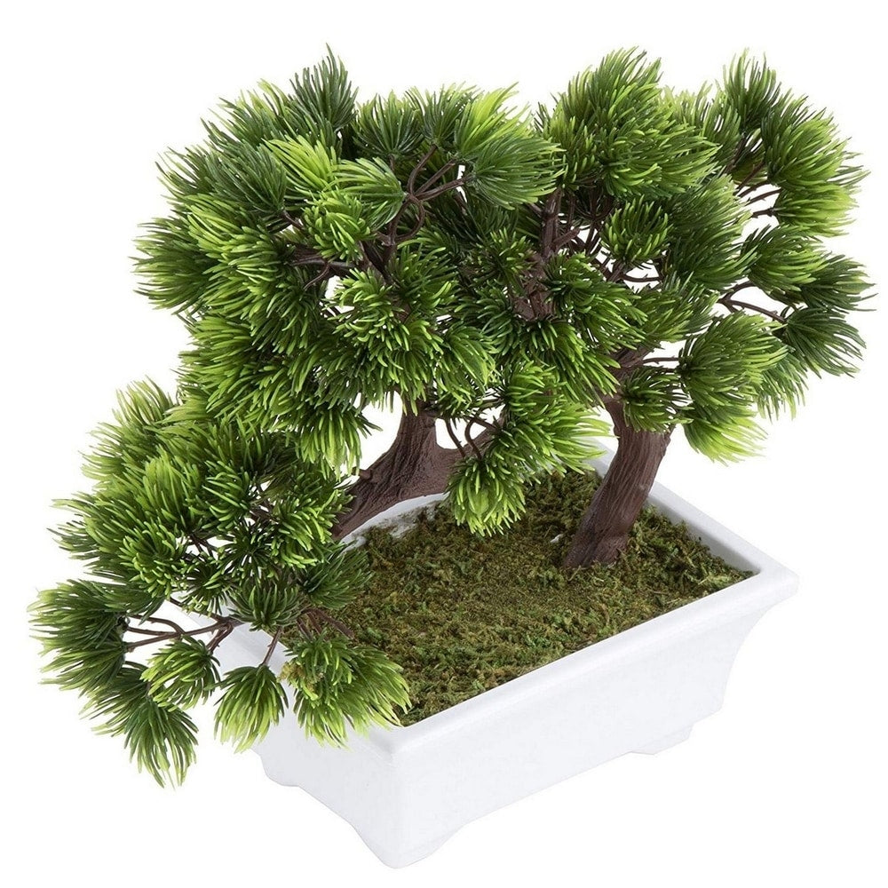 Artificial Potted Pine Bonsai Tree Indoor House Plant