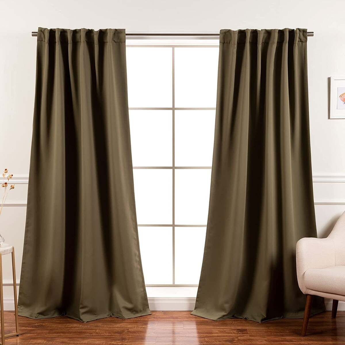 Aurora Home Insulated Thermal Blackout 84-inch Curtain Panel Pair - 52 x 84