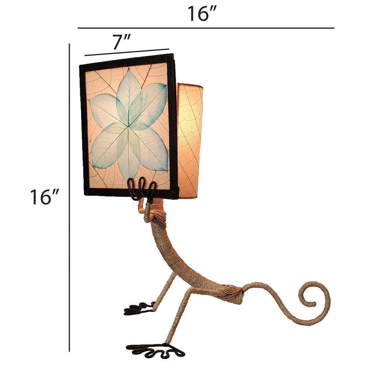 Enlightened Fabricated Gecko Table Lamp