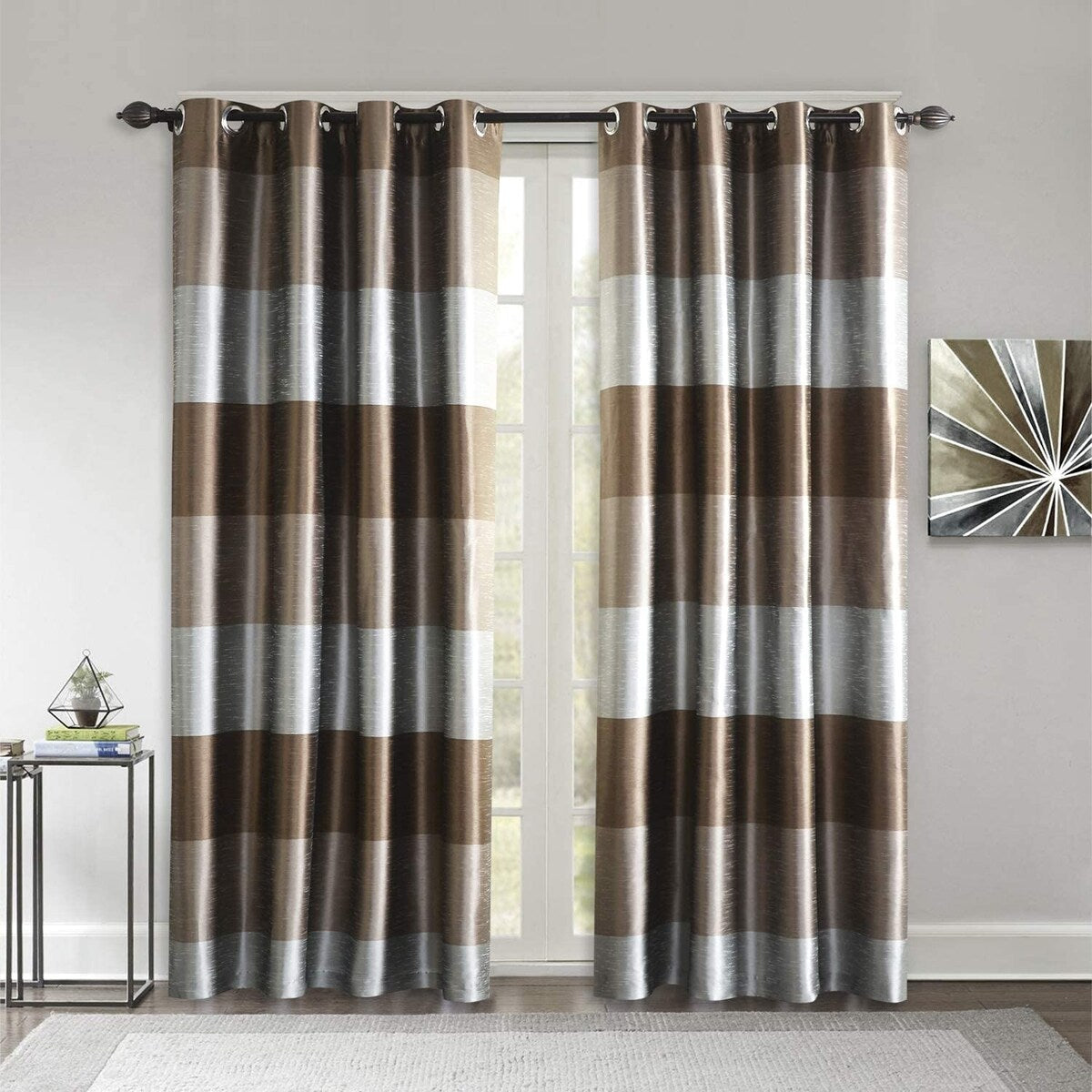 Deco Window 2 Pcs Blackout Curtain Panels Room Darkening Privacy with Thermal Insulation & Eyelets