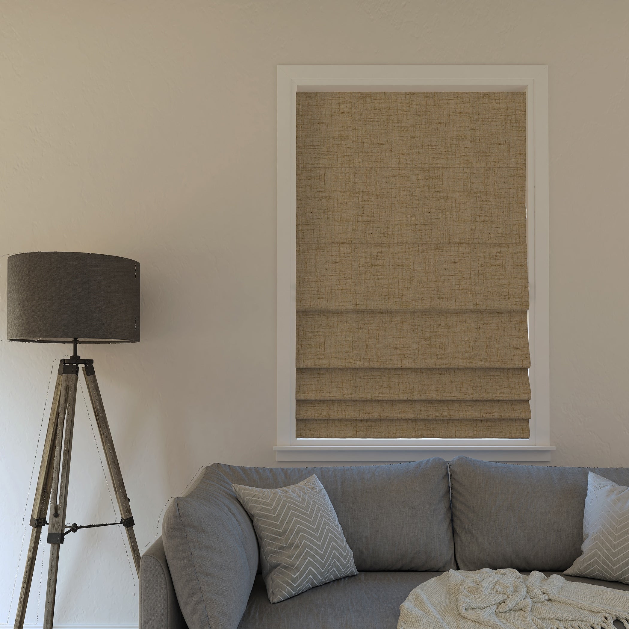 Sun Zero Somerton Textured Total Blackout Cordless Roman Shade