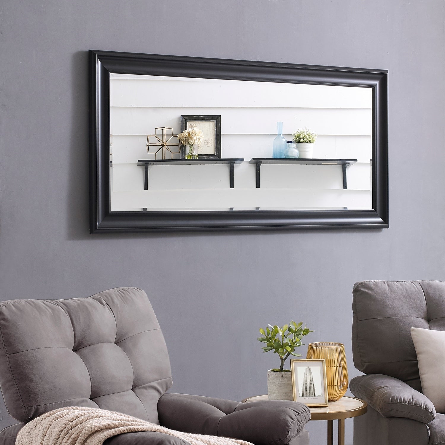 Framed Full-Length Floor Mirror - Large Rectangle Standing Mirror, Full Body Mirror for Bedroom and Dressing Room