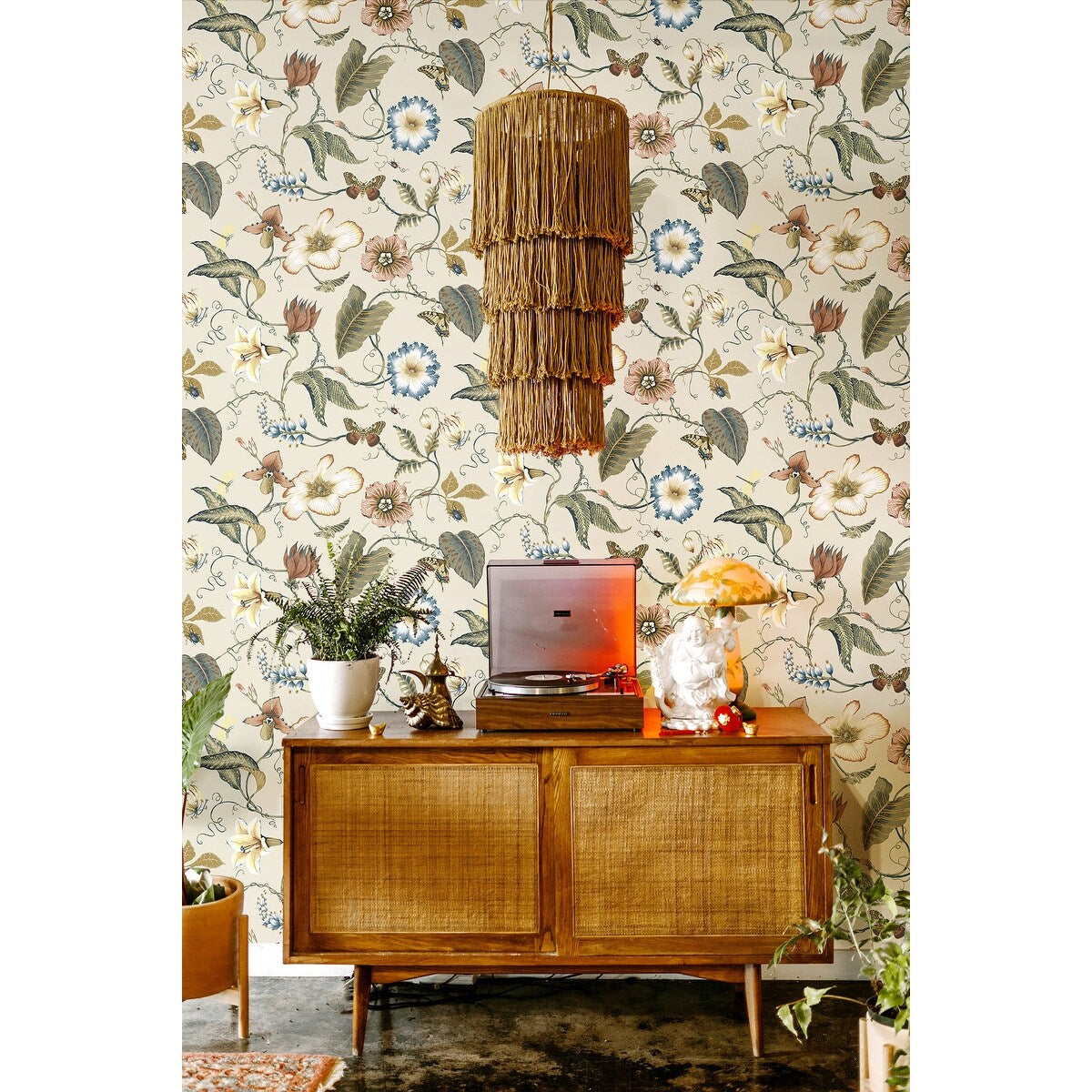 NextWall Summer Garden Floral Peel and Stick Wallpaper