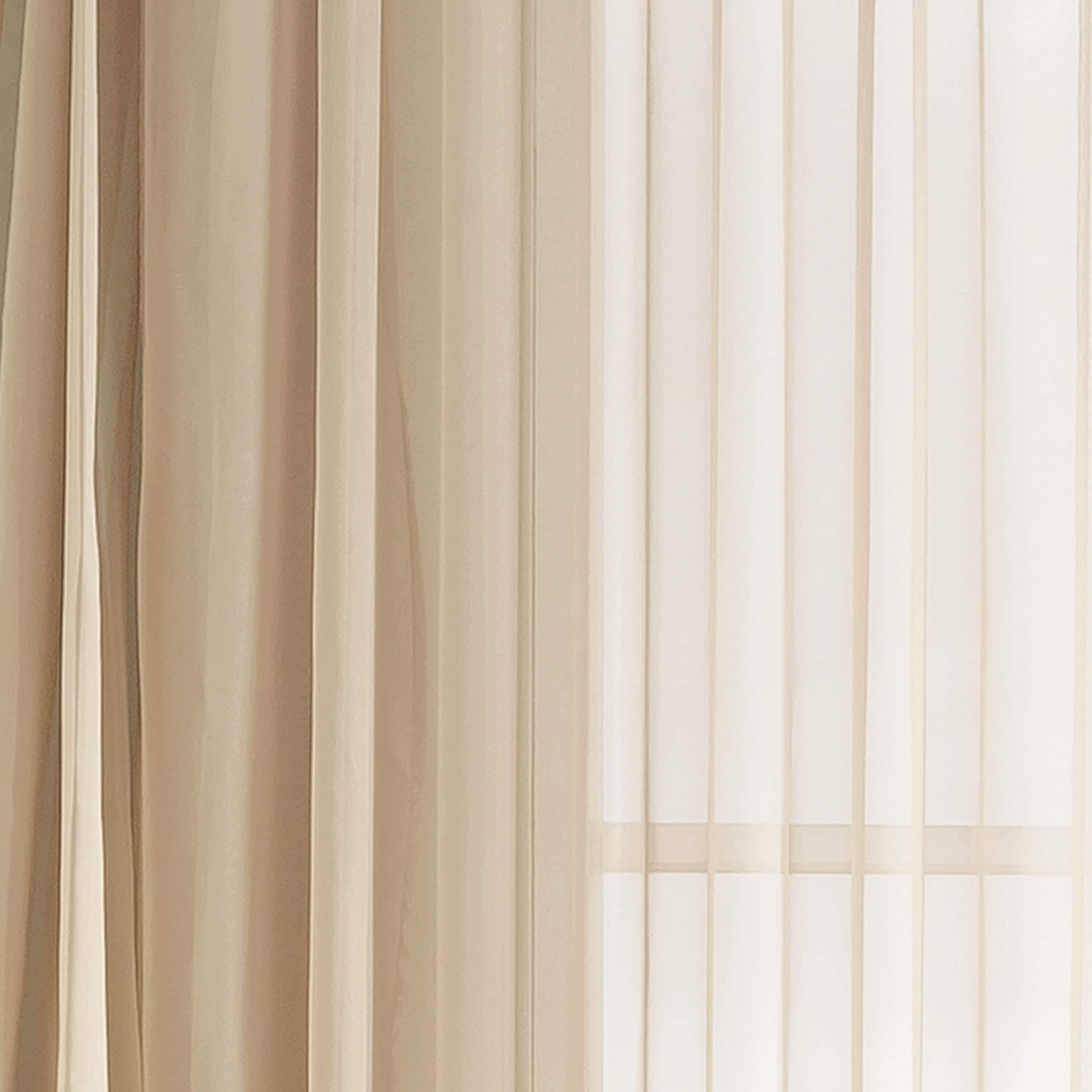 Window Elements Diamond Sheer Voile Extra Wide, 56 Inch Wide. Rod Pocket Curtain Panel