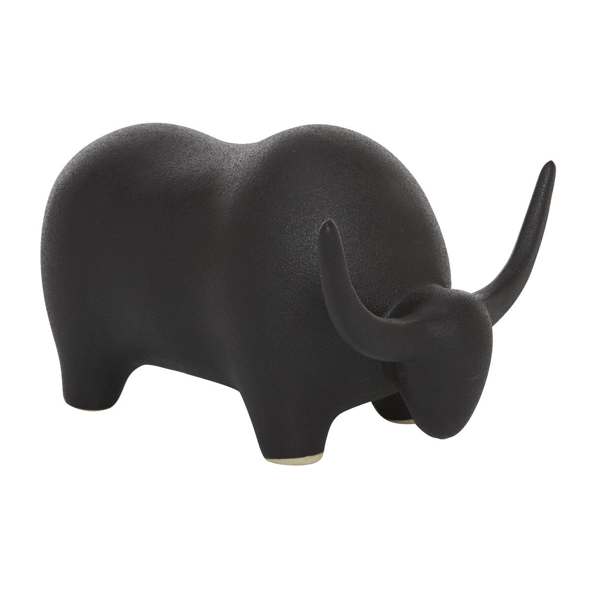 Ceramic Bull Decorative Sculpture - Black - The Novogratz