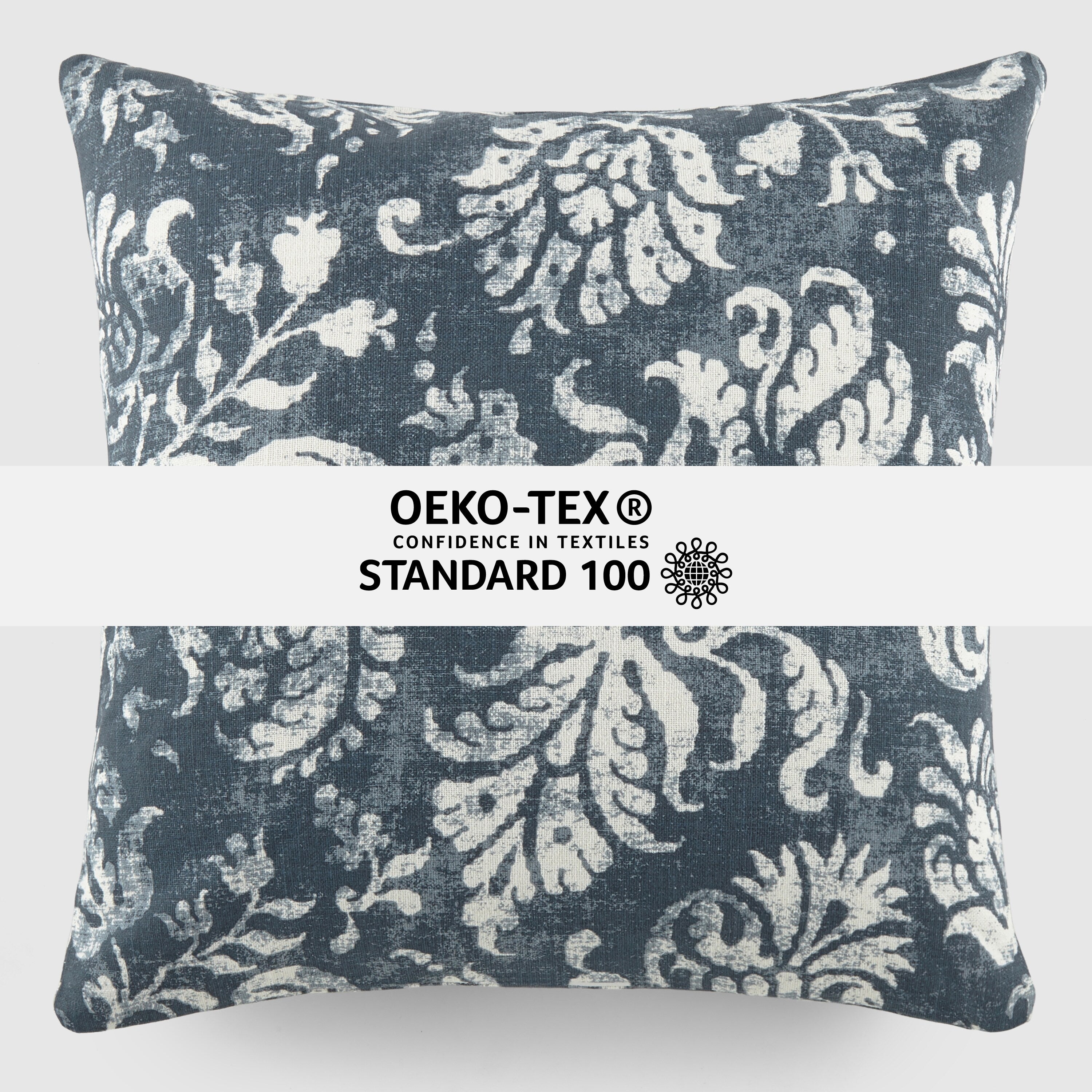 Elegant Patterns Cotton Decor Throw Pillow in Distressed Floral