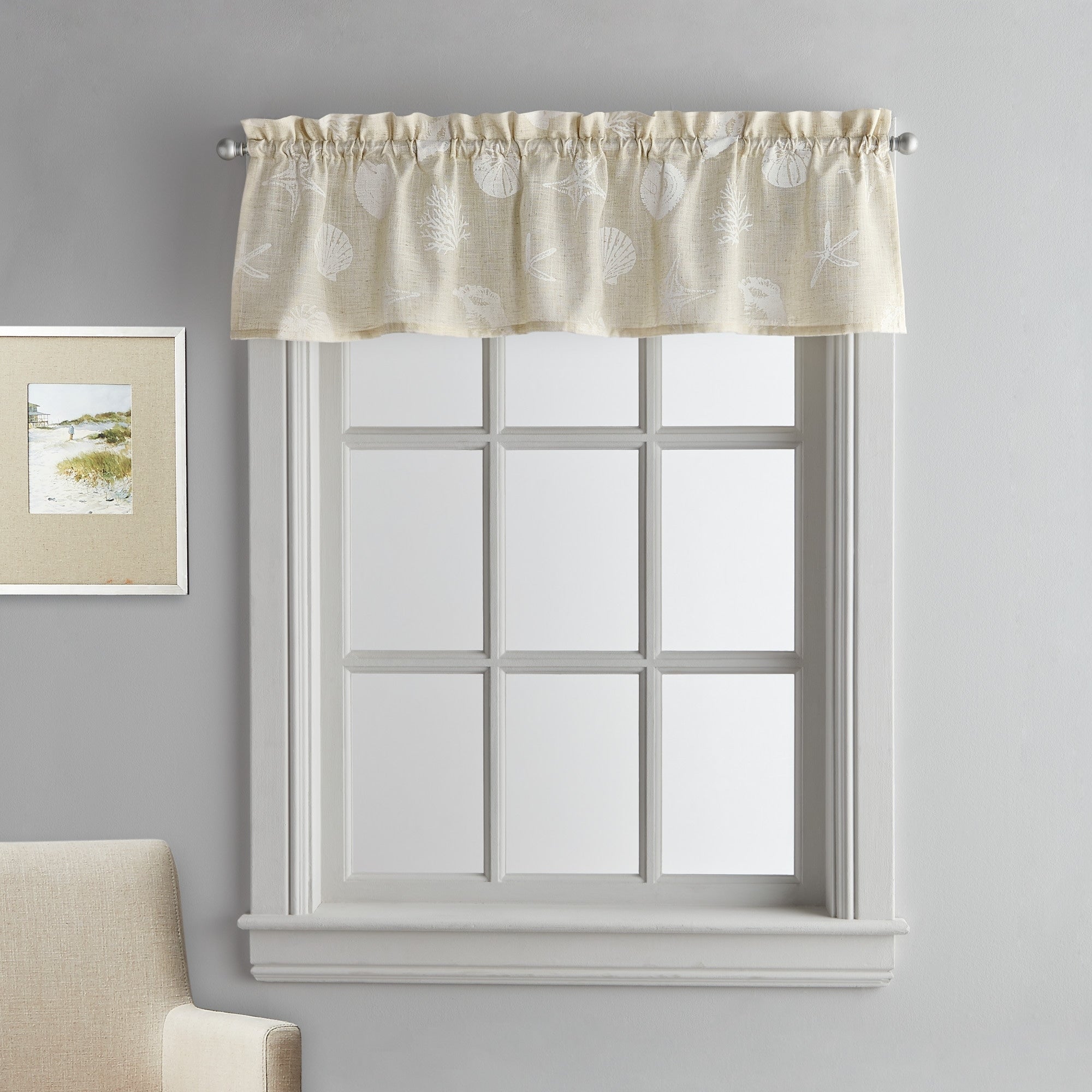 Coastal Seashells Valance, Swag and Tier Pair Curtain Collection