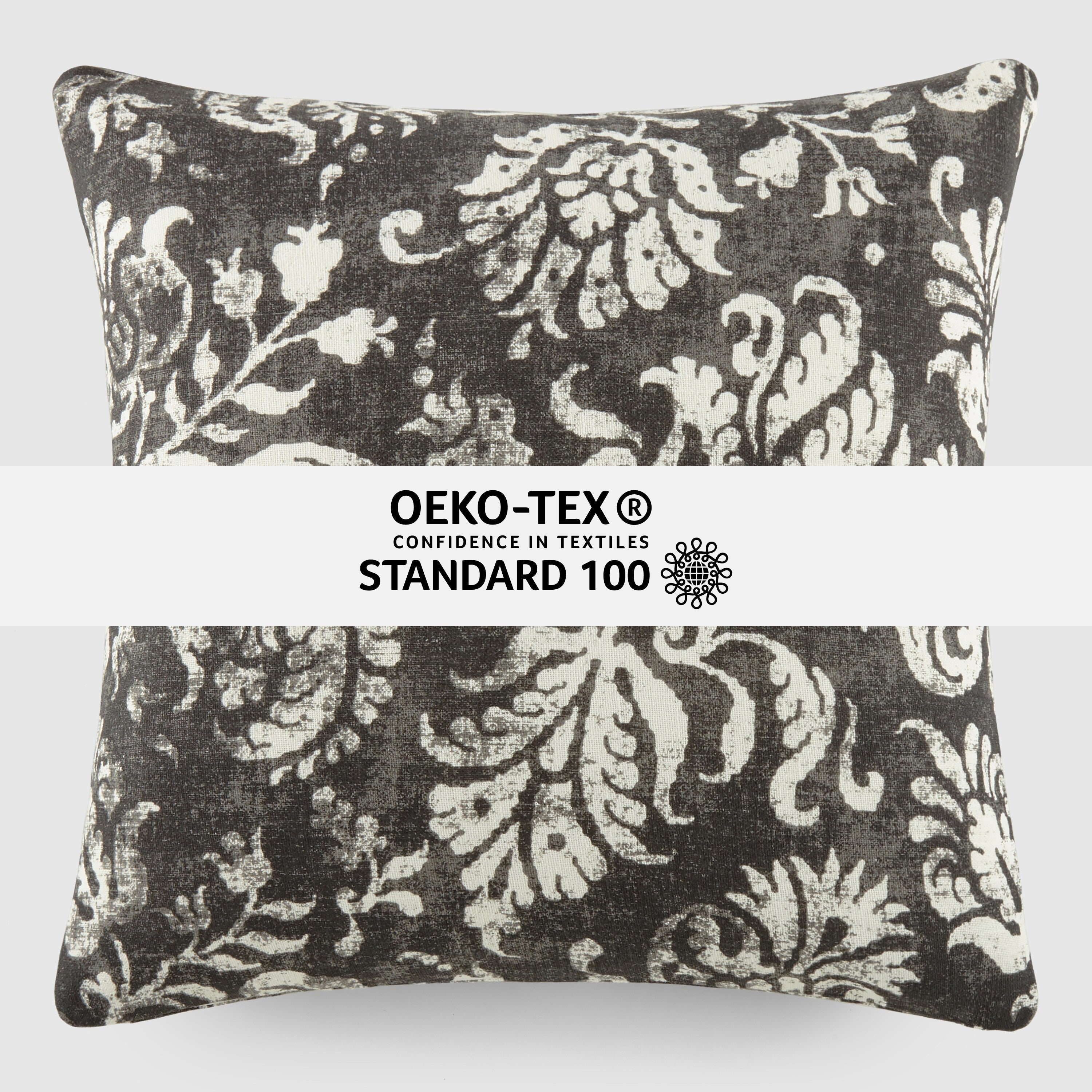 Elegant Patterns Cotton Decor Throw Pillow in Distressed Floral