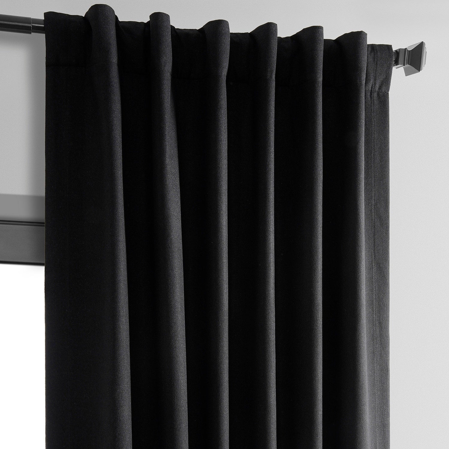 Exclusive Fabrics Vintage Thermal Cross Linen Weave Blackout Curtains (1 Panel)