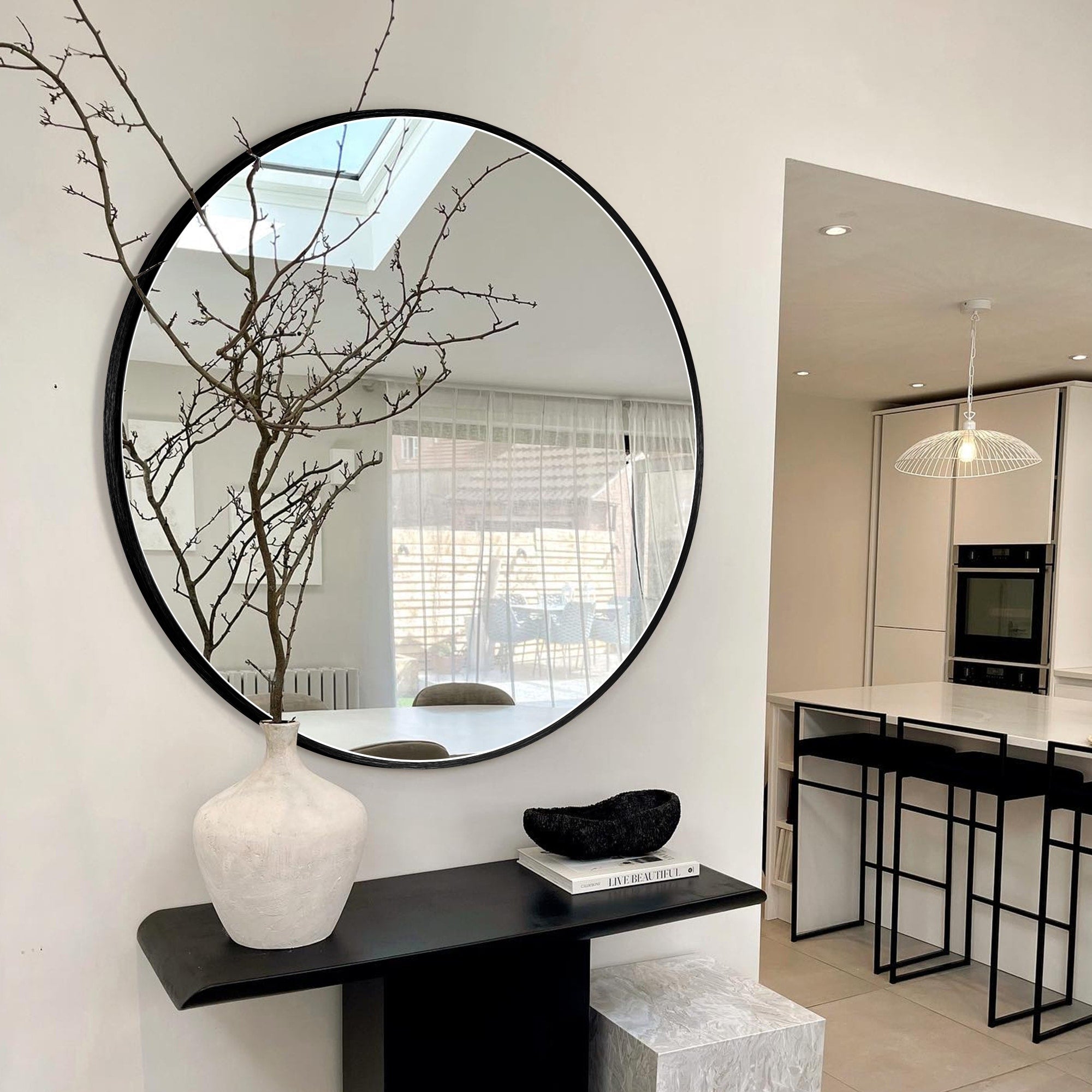 Modern Bathroom Wall Mounted Round Vanity Mirror