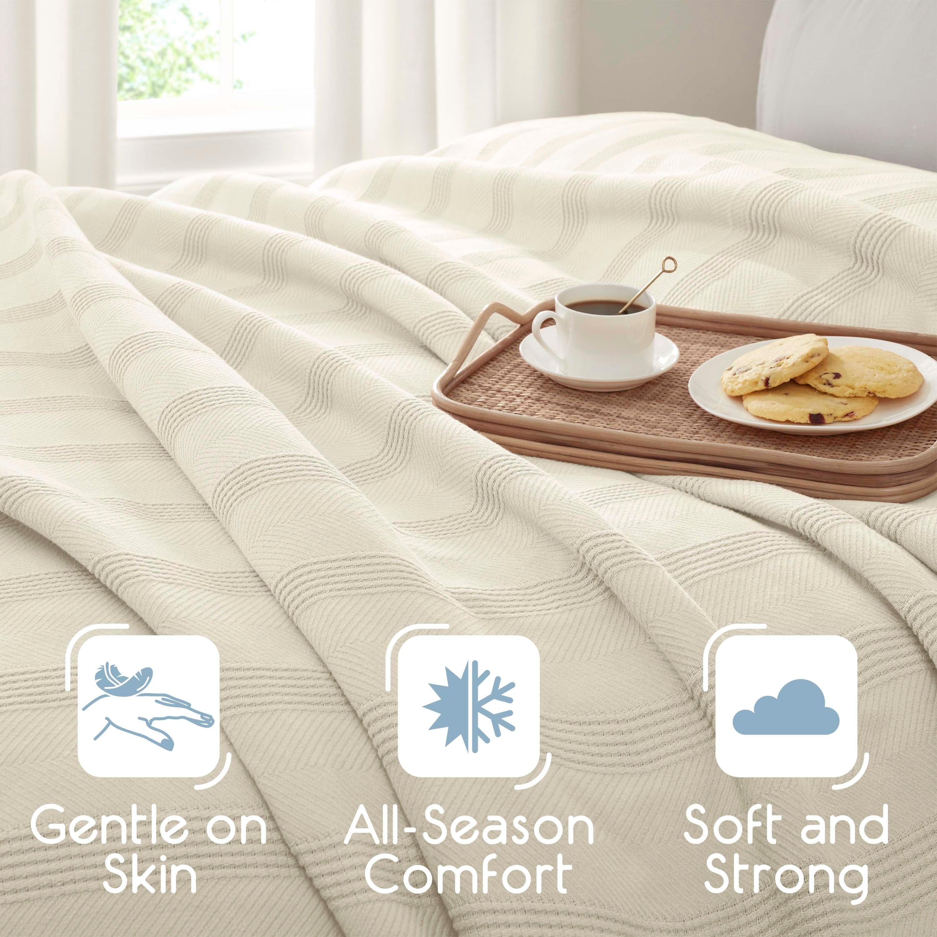 Vellux Cotton - Soft Lightweight Breathable All Season Blanket