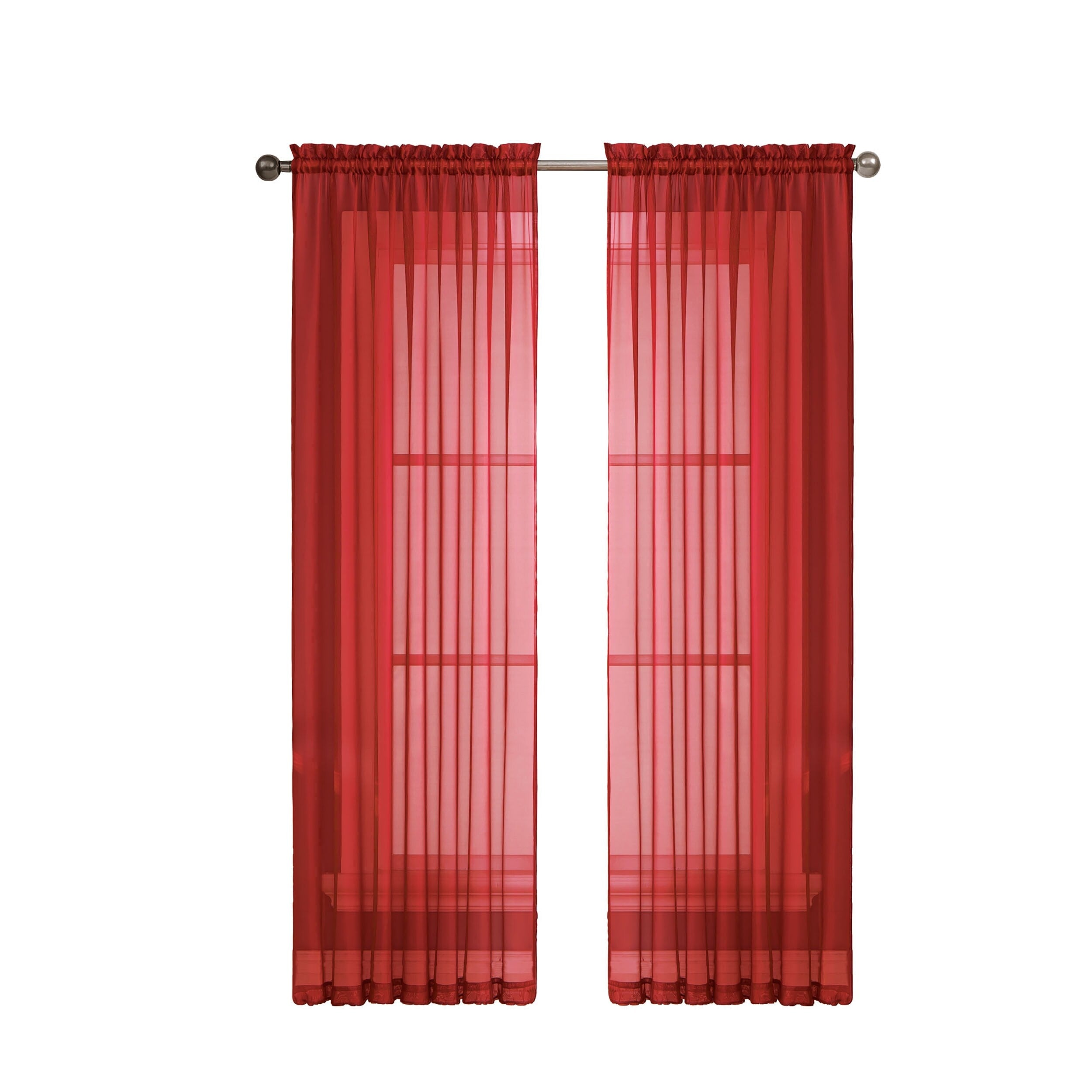 Window Elements Diamond Sheer Voile Extra Wide, 56 Inch Wide. Rod Pocket Curtain Panel