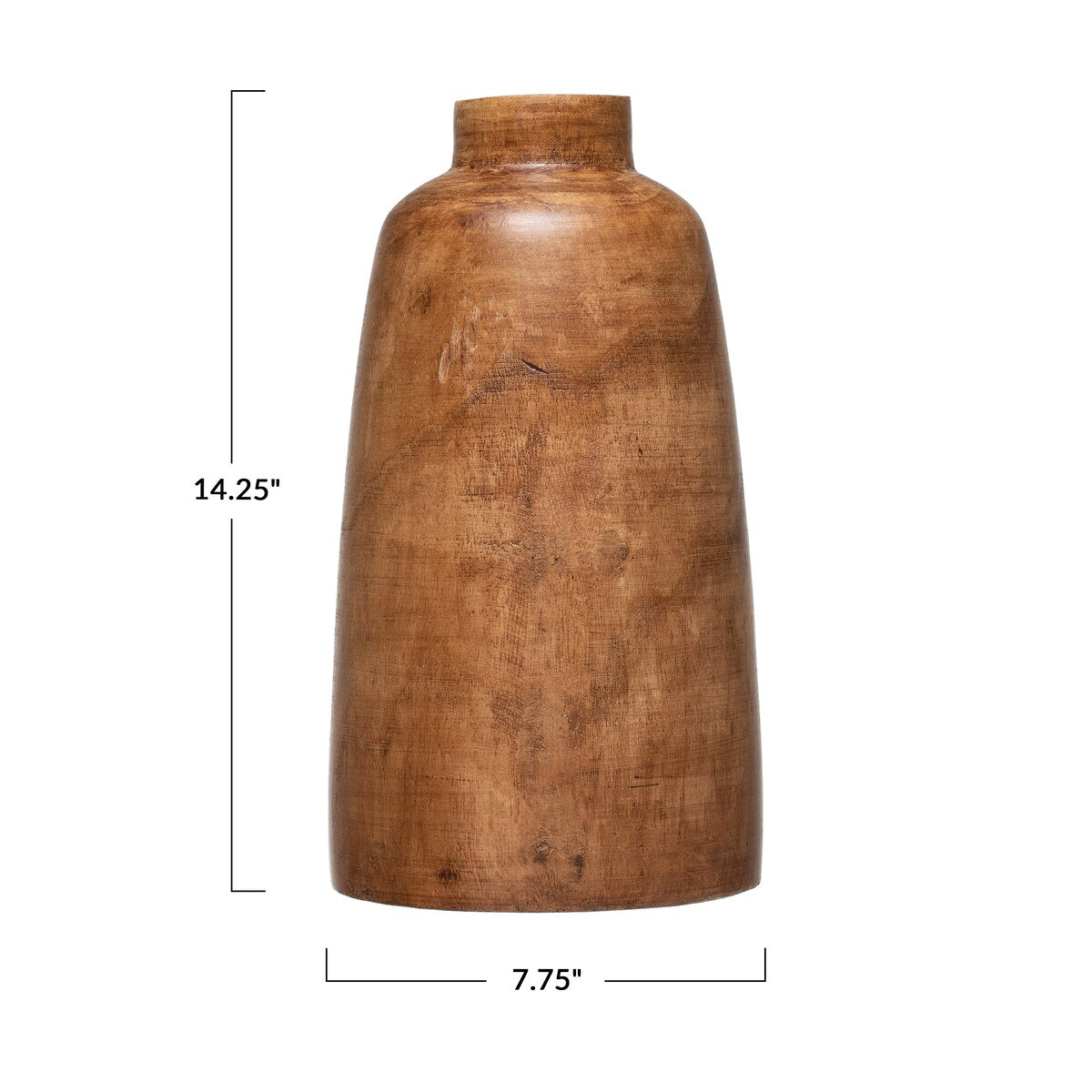 Paulownia Wood Vase, Brown