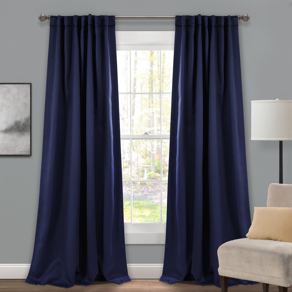 Porch & Den Linda Insulated Back Tab Blackout Window Curtain Panel Pair