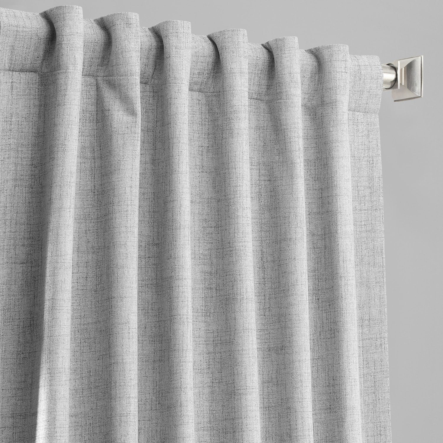 Exclusive Fabrics Vintage Thermal Cross Linen Weave Blackout Curtains (1 Panel)