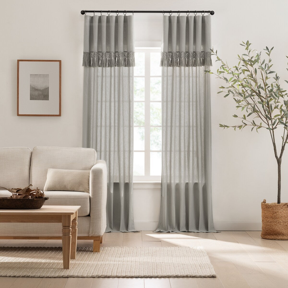 Mercantile Lucinda Light Filtering Ringed Window Curtain Panel