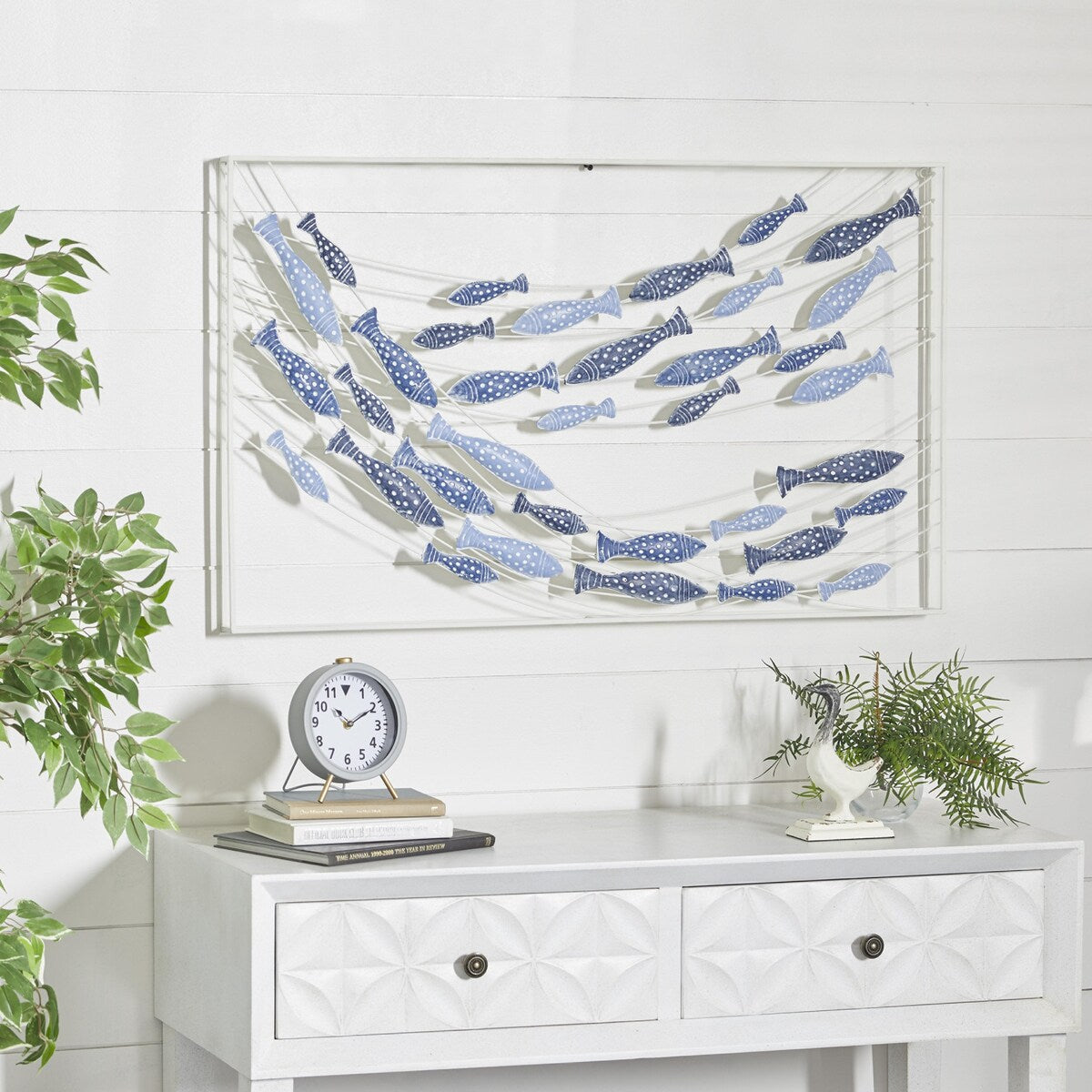 Metal Fish Home Wall Decor - Blue - Roche River Decor