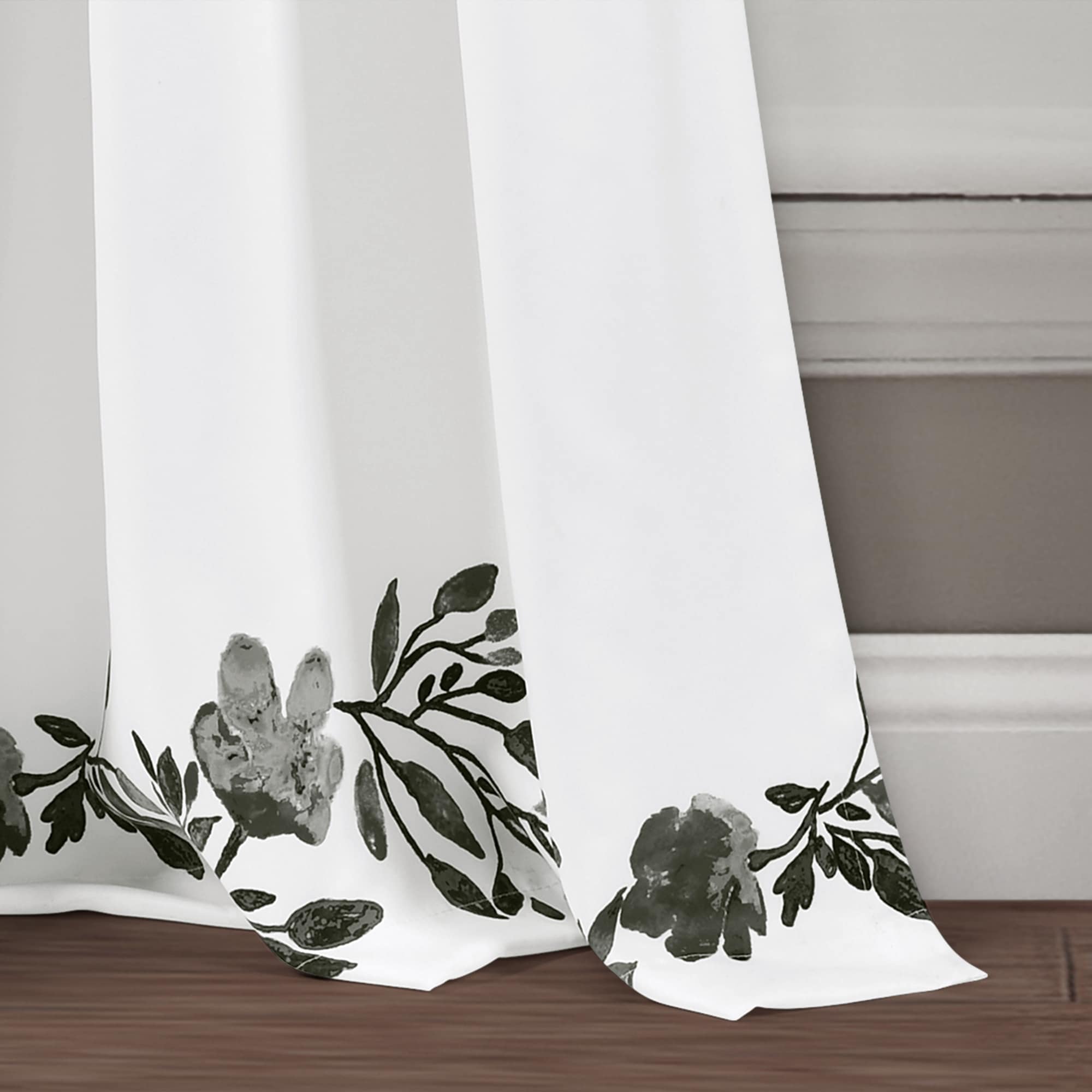 Porch & Den Elcaro Floral Room Darkening Curtain Panel Pair