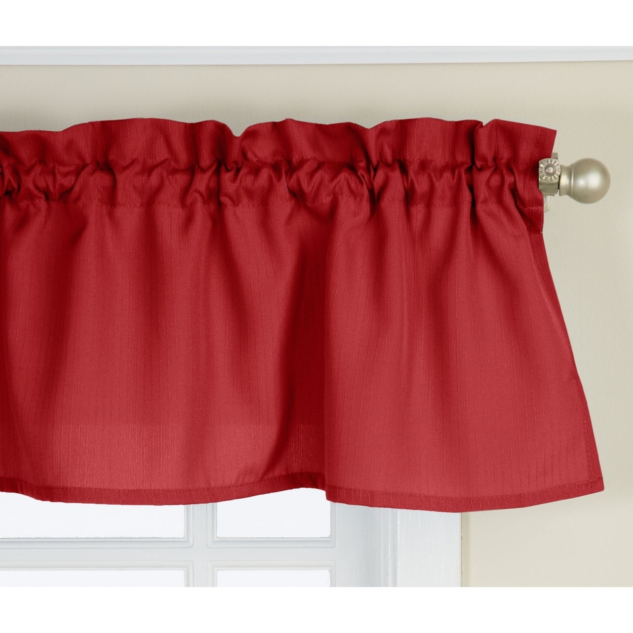 Opaque Ribcord Kitchen Curtain Pieces - Tiers/ Valances/ Swags