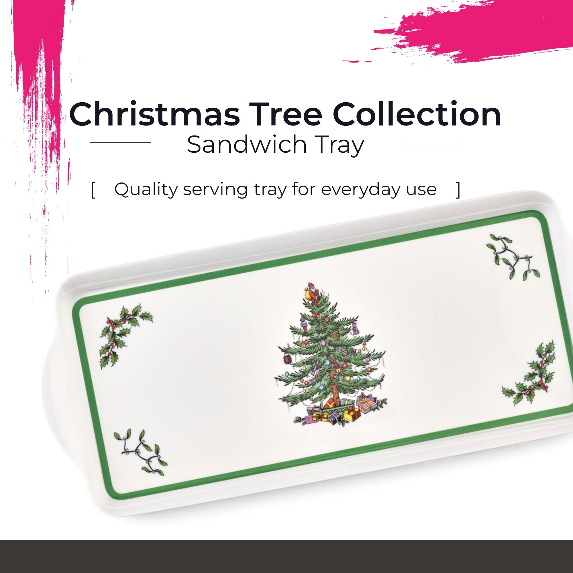 Pimpernel Christmas Tree Sandwich Tray - 15.1 L x 6.5 W