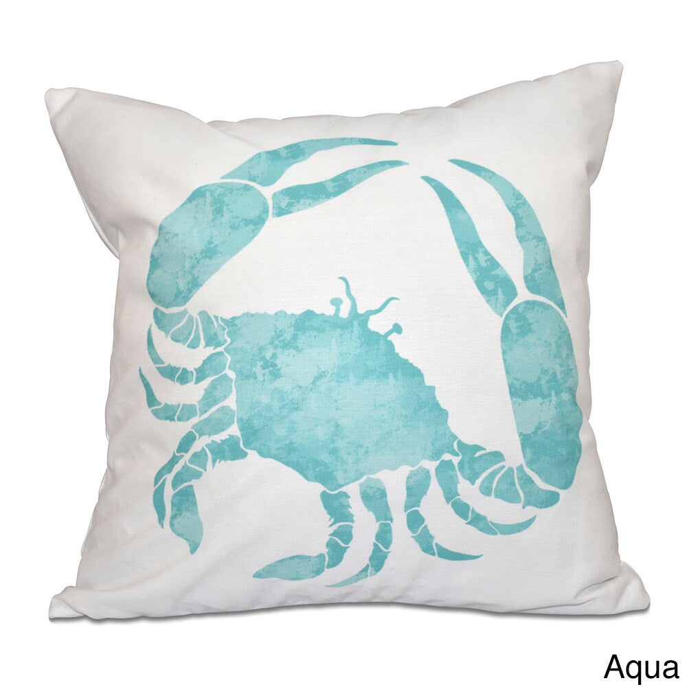 Crab Animal Print 18 x 18-inch Outdoor Pillow