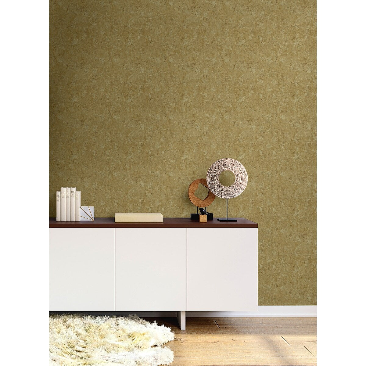 Seabrook Designs Sharla Faux Unpasted Wallpaper