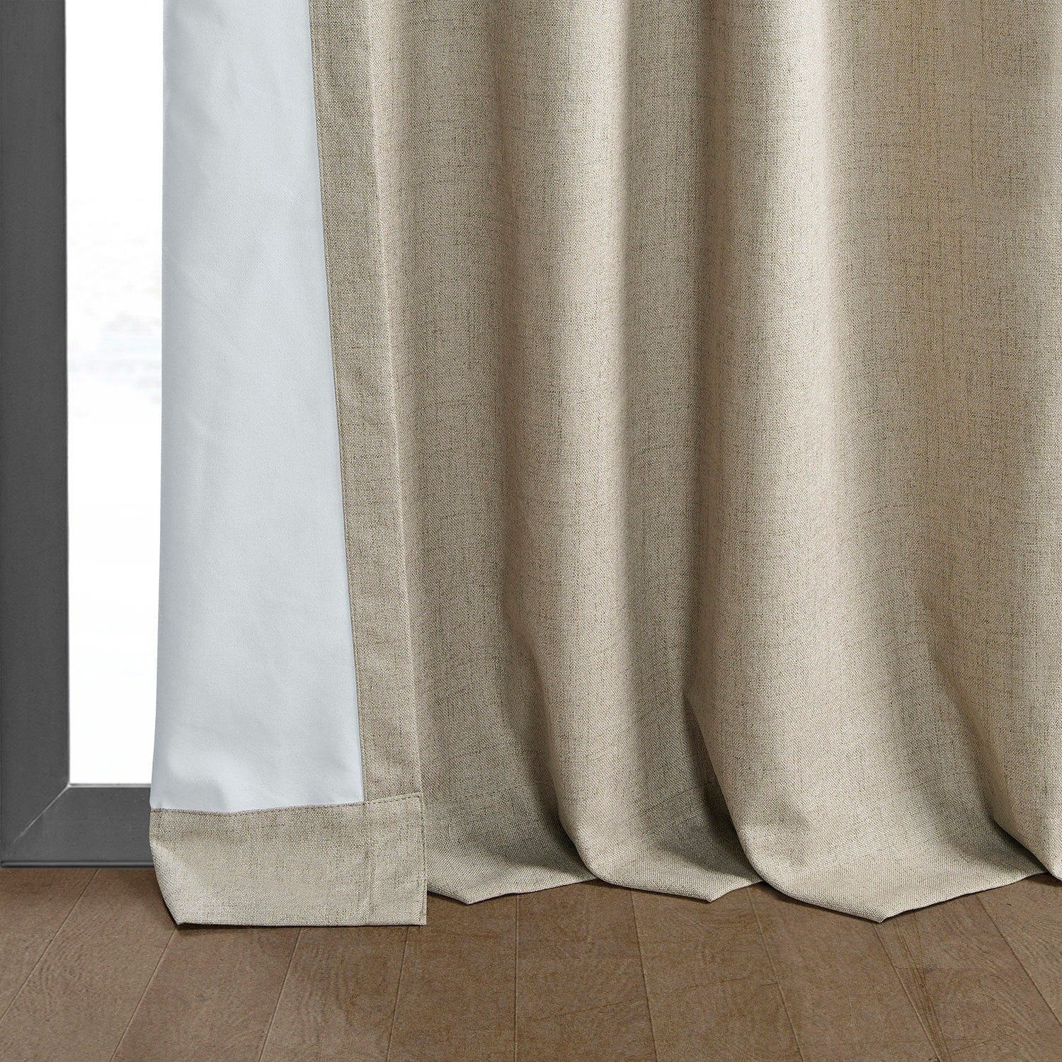 Exclusive Fabrics Vintage Thermal Cross Linen Weave Blackout Curtains (1 Panel)