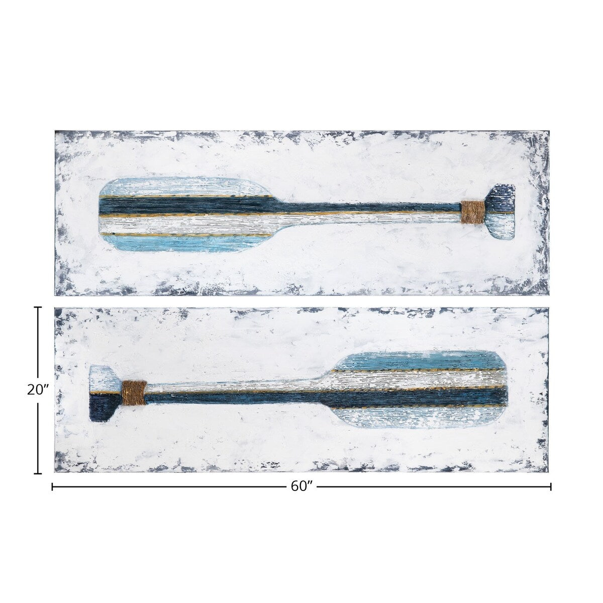 Paddles Up Canvas 2-Piece Wall Art - Blue