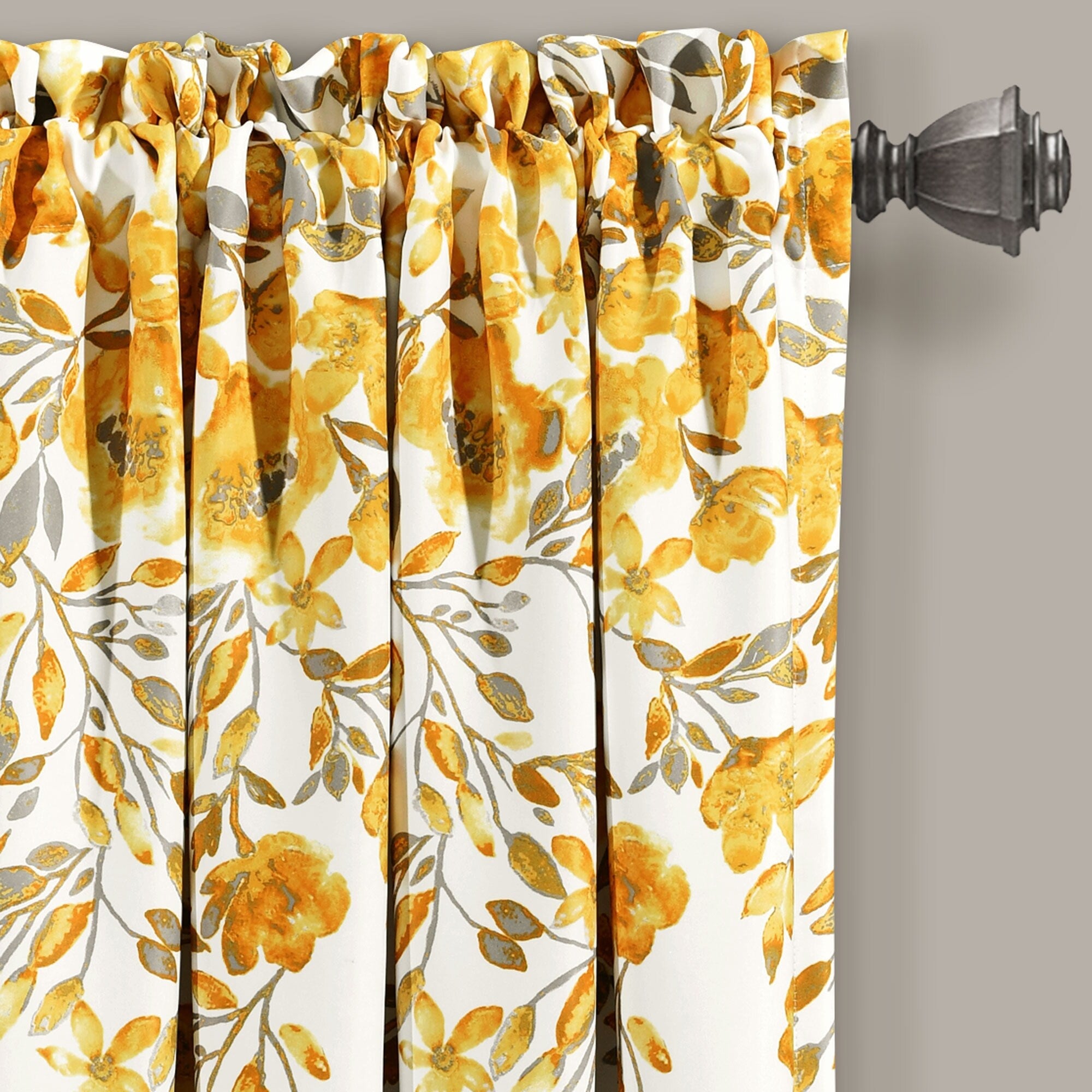 Porch & Den Elcaro Floral Room Darkening Curtain Panel Pair