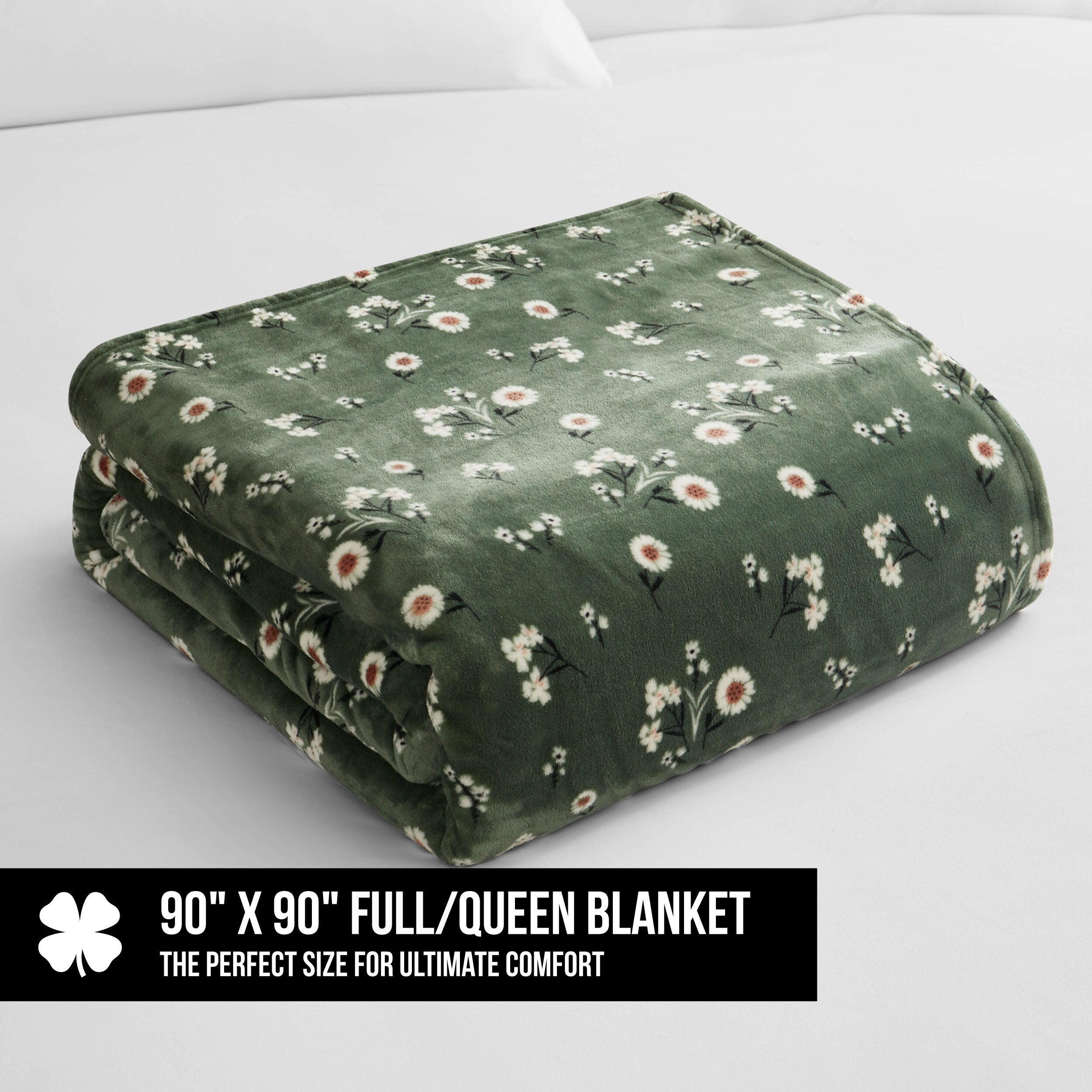 Lucky Brand Daisy Throws Plush 50 x 70 Throw Blanket