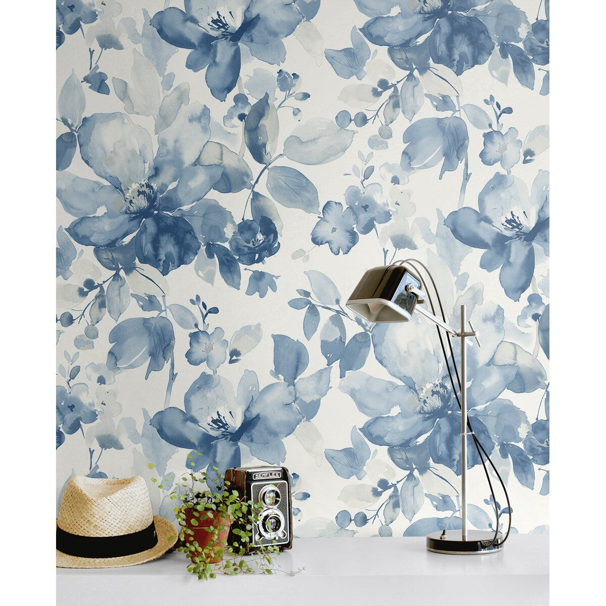 NextWall Watercolor Flower Peel and Stick Wallpaper