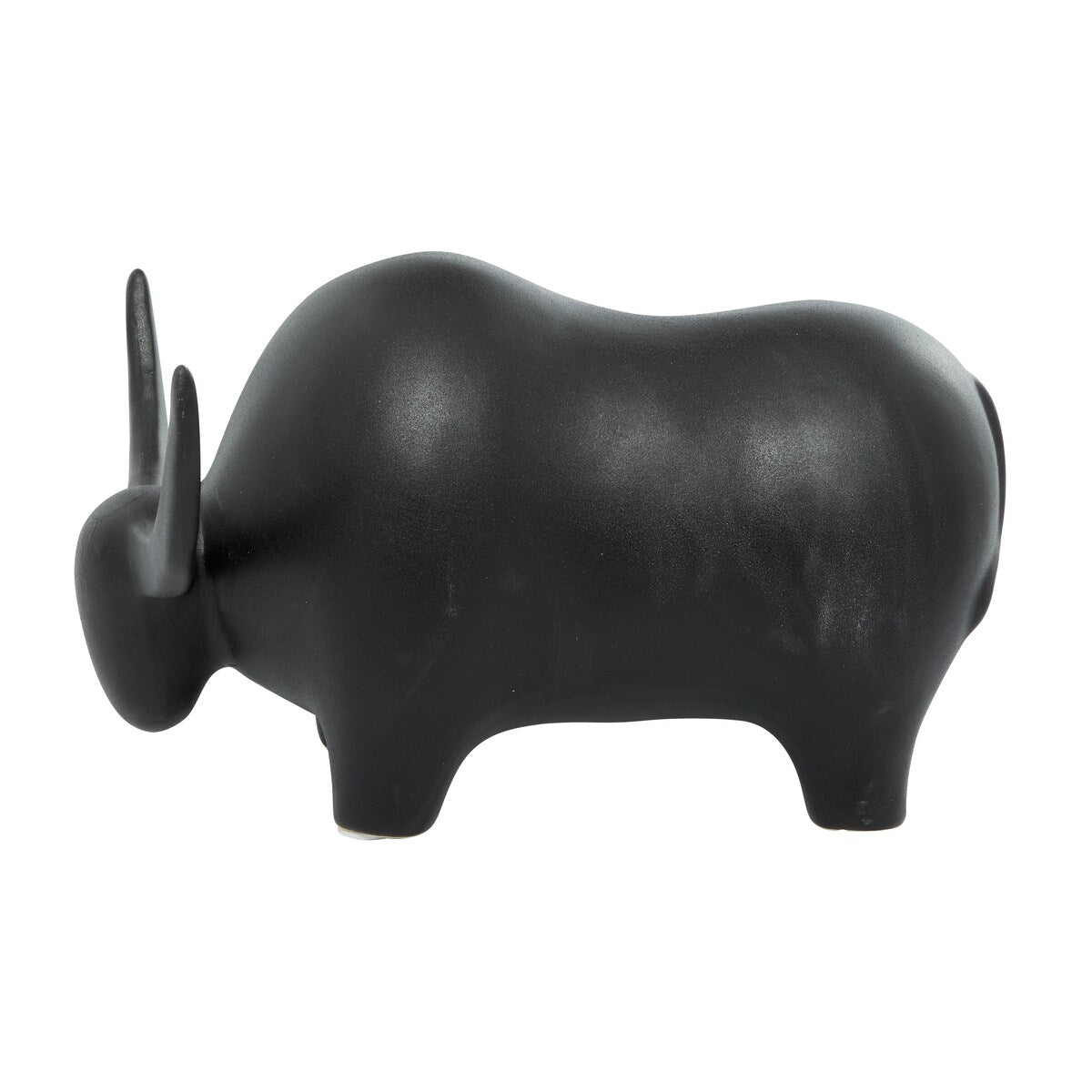 Ceramic Bull Decorative Sculpture - Black - The Novogratz