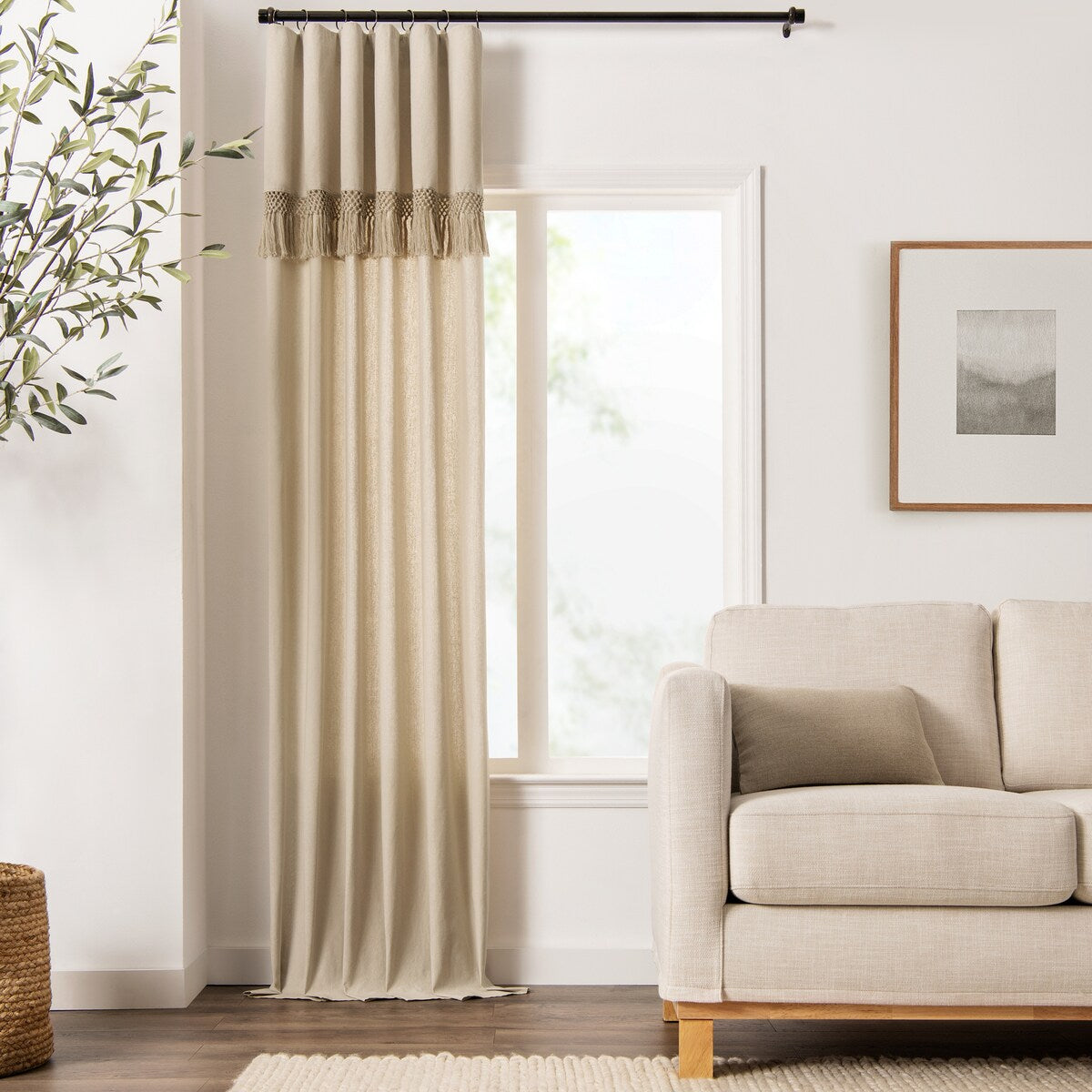 Mercantile Lucinda Light Filtering Ringed Window Curtain Panel