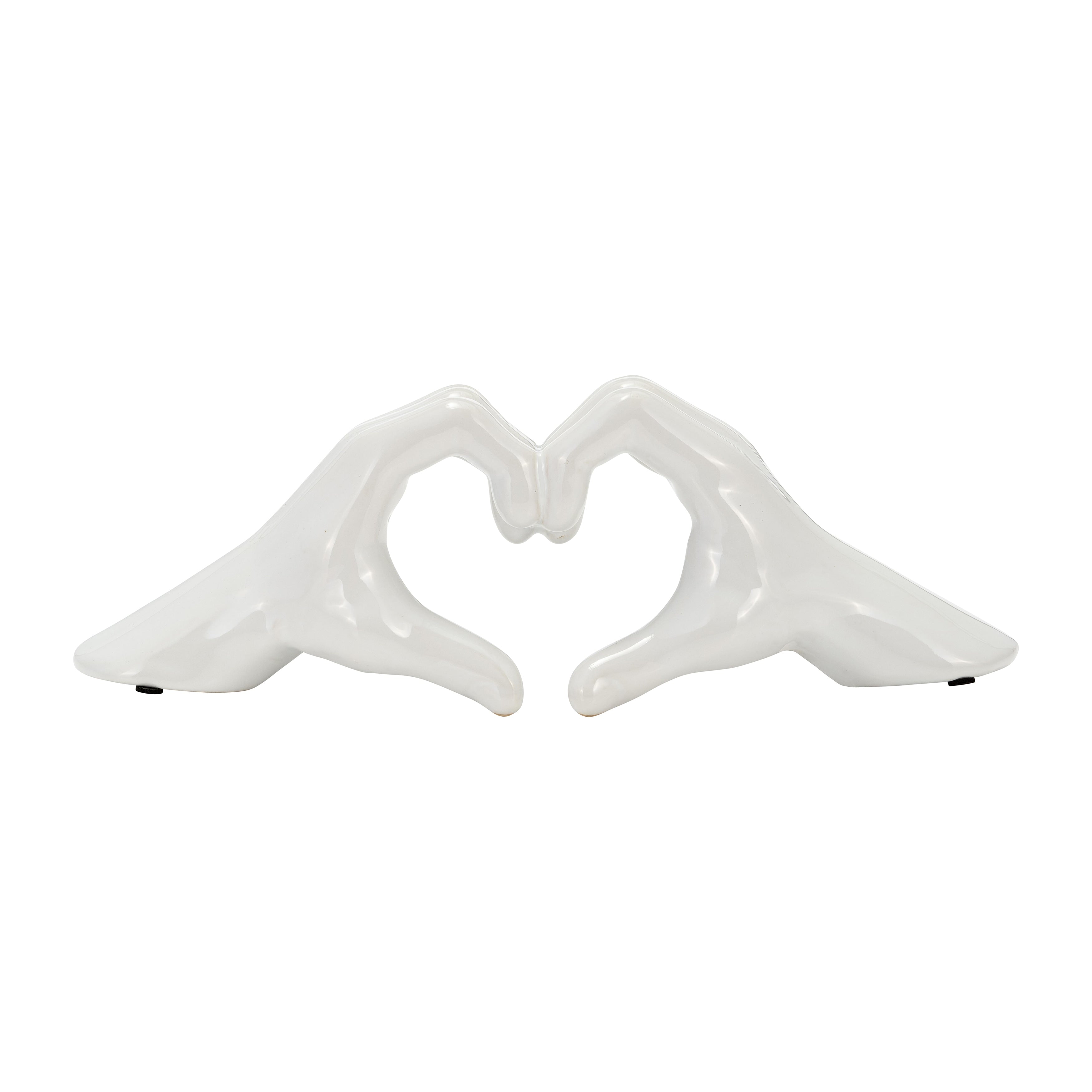 Sagebrook Ceramic Heart Shaped Hands Statue