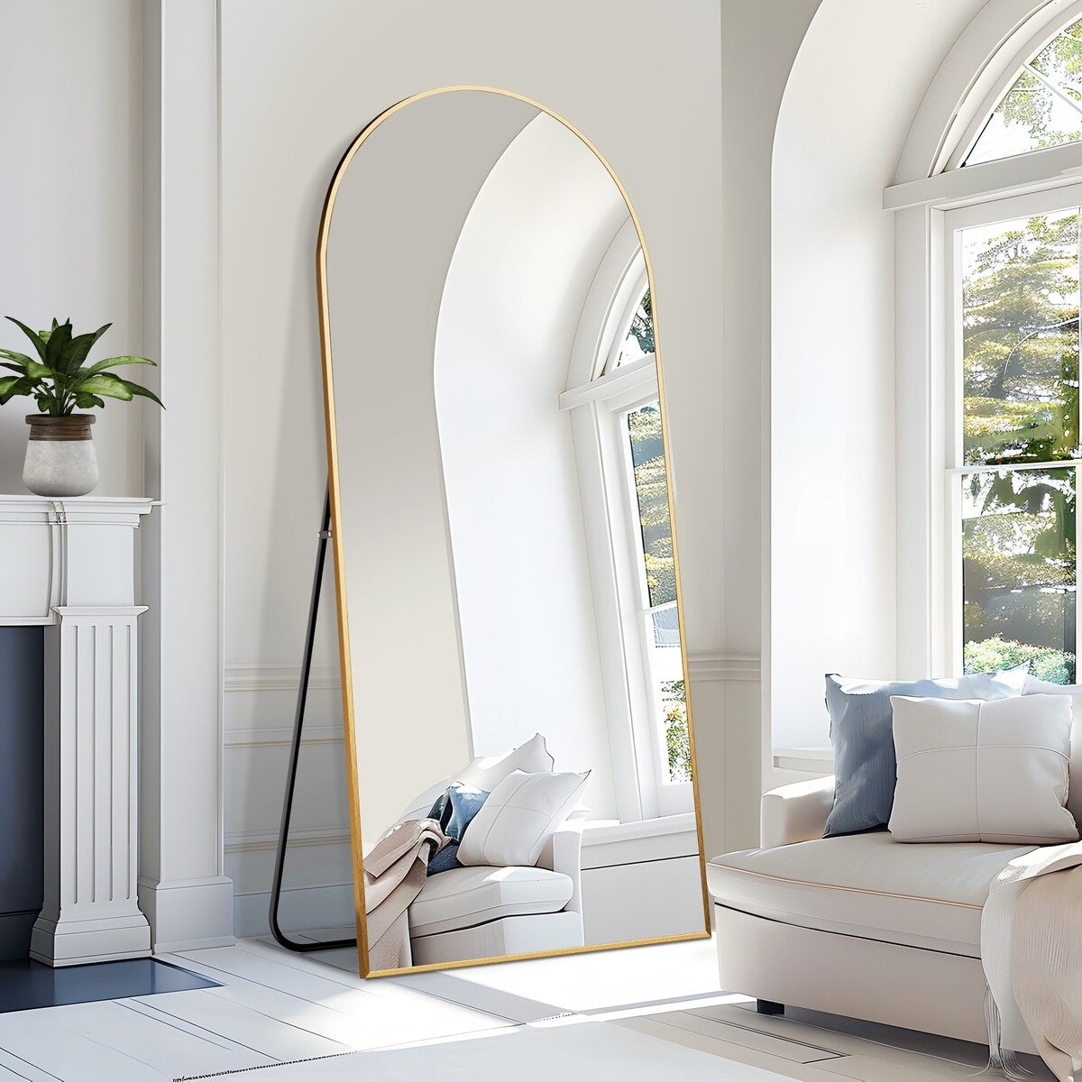 Arched Mirror Modern Full-length Mirror Floor Mirror - 79*35