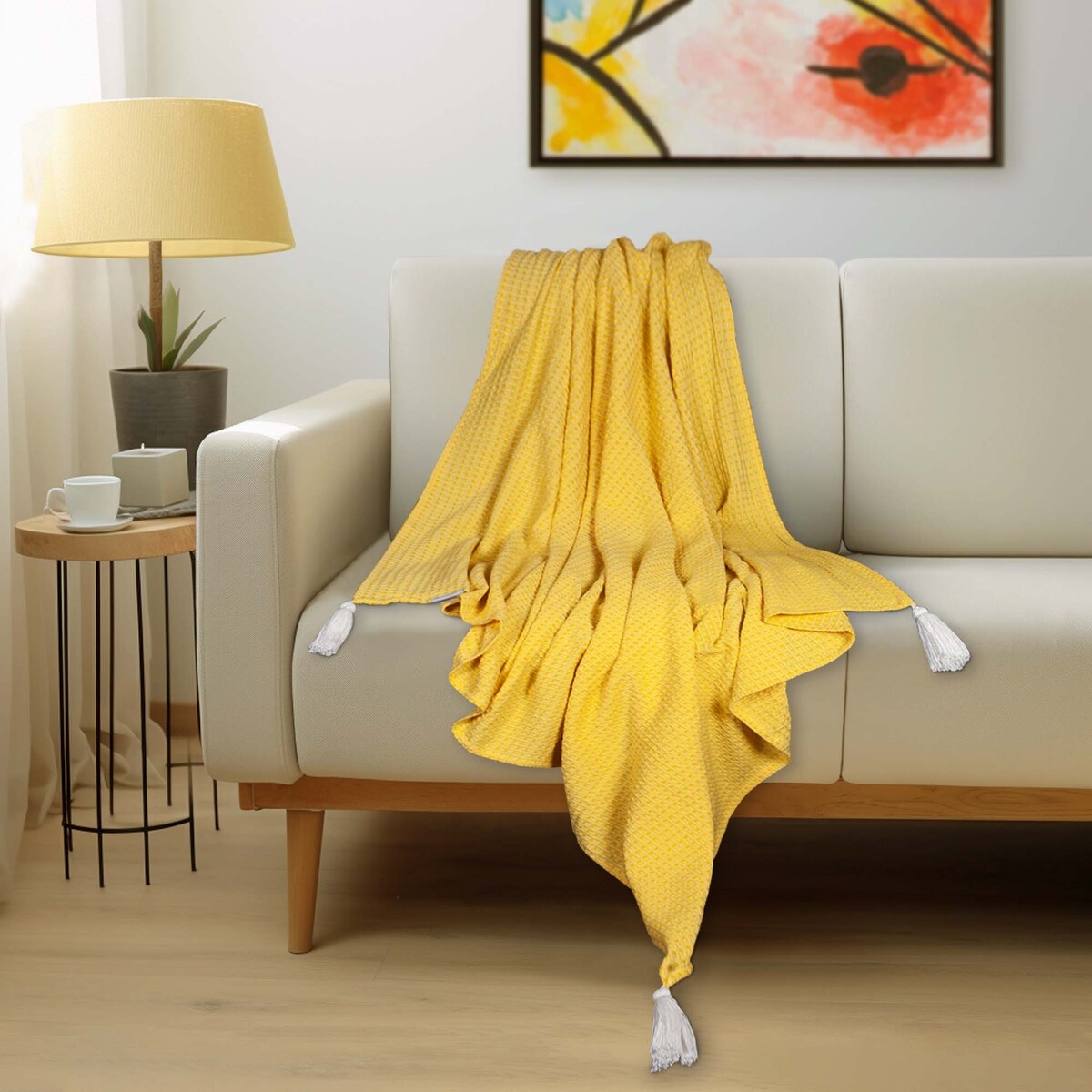 Best Designed Yellow Cotton Throw from Parkland Collection