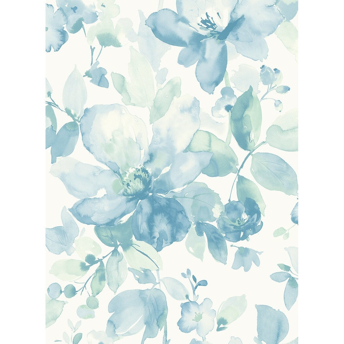 NextWall Watercolor Flower Peel and Stick Wallpaper