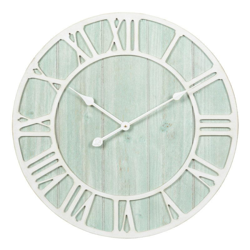 The Gray Barn Cocklebur Green-Blue Quartz Coastal Wall Clock