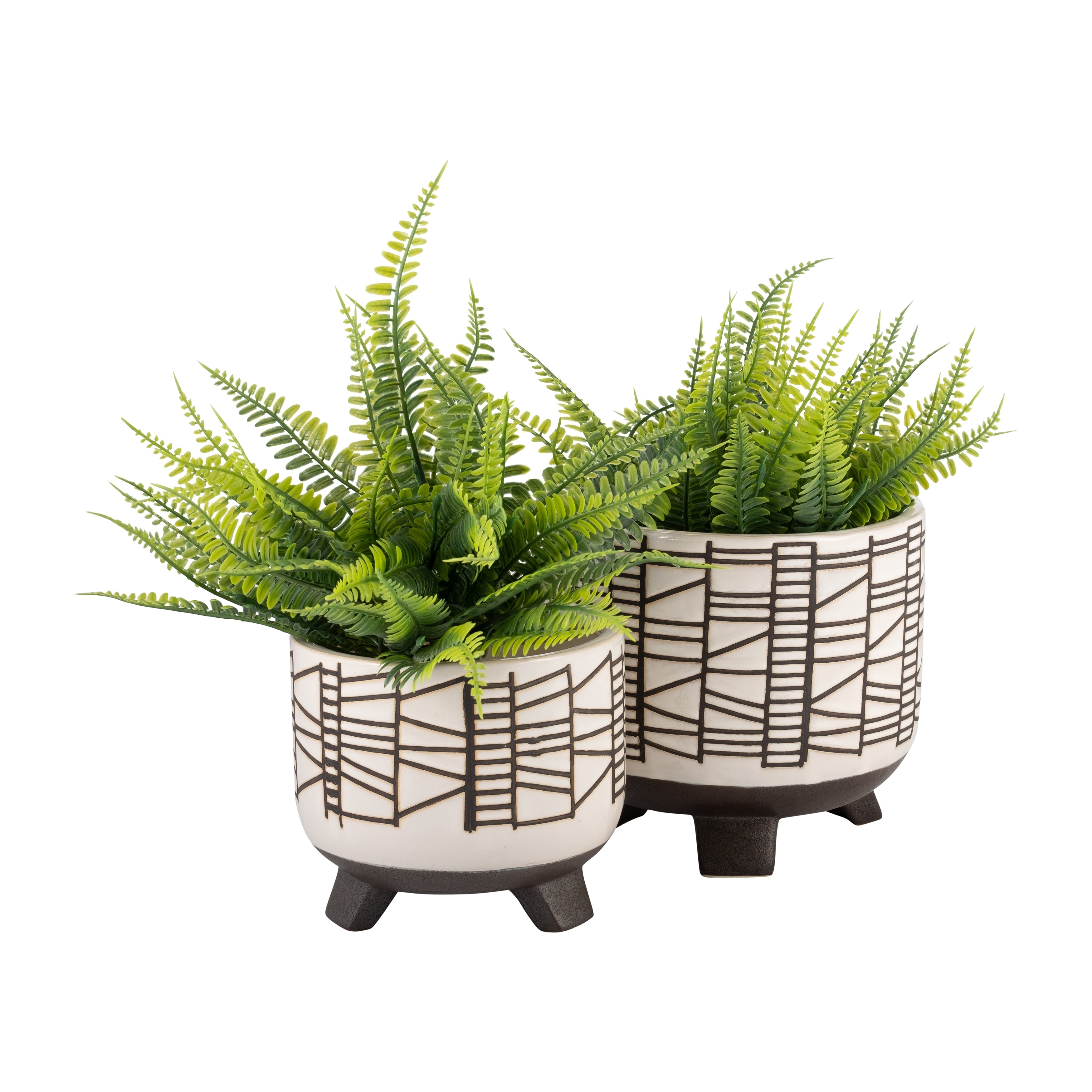 Sagebrook Home Artisan Crafted Ceramic Planter Set