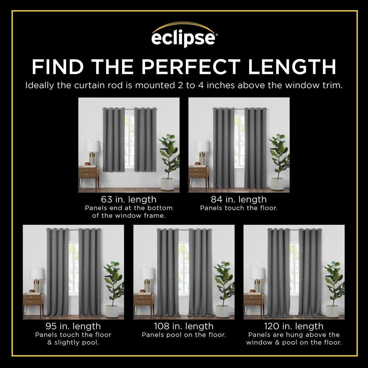 Eclipse Blackout Curtains, Larissa Solid Grommet Curtains