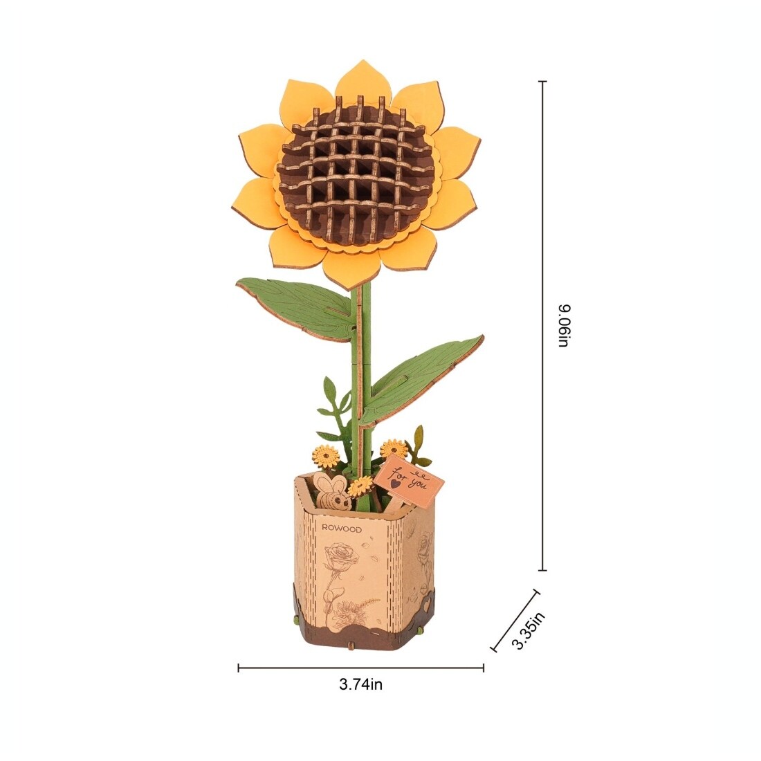 DIY 3D Wood Flower Puzzles