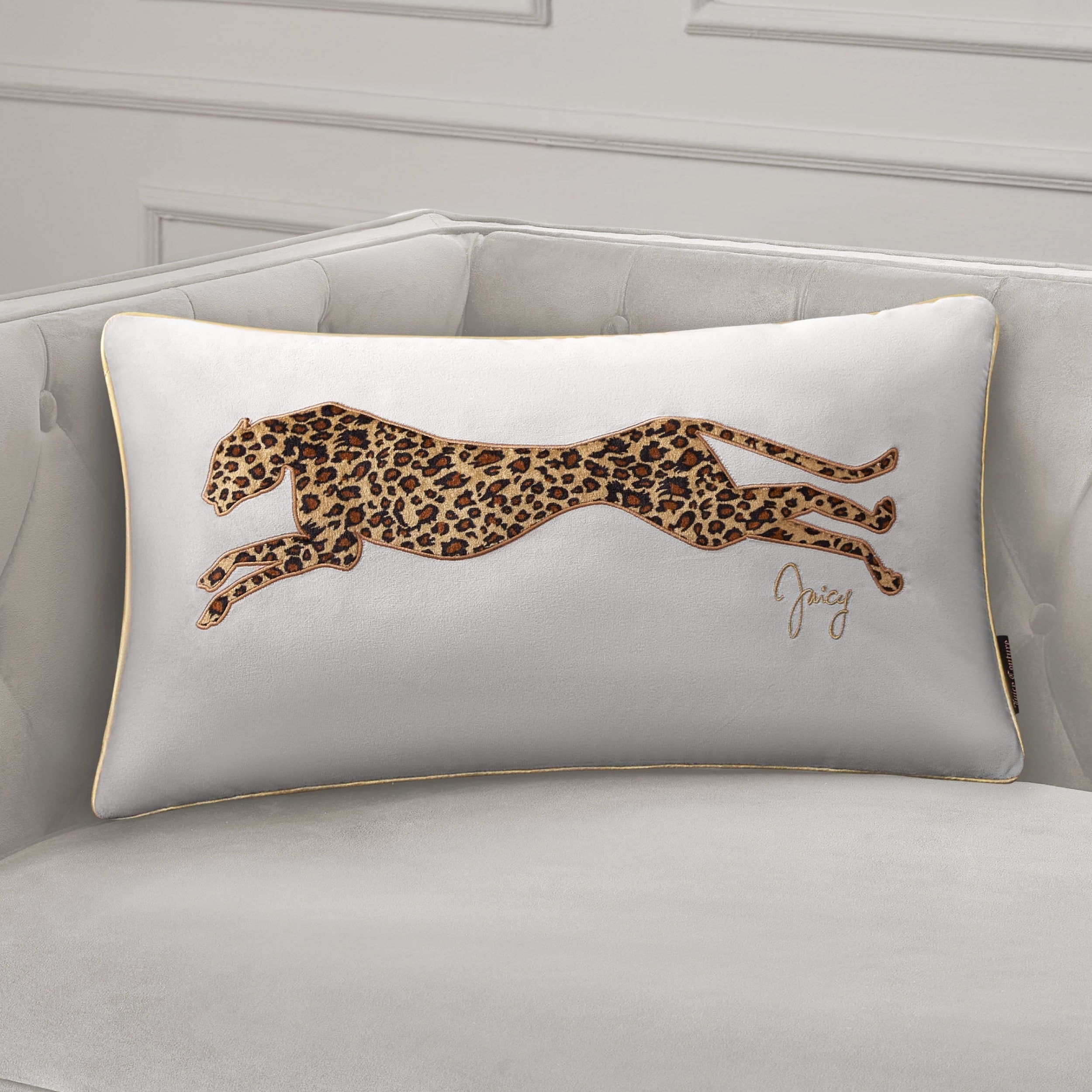 Juicy Couture Velvet Cheetah Pillow 14 x 24