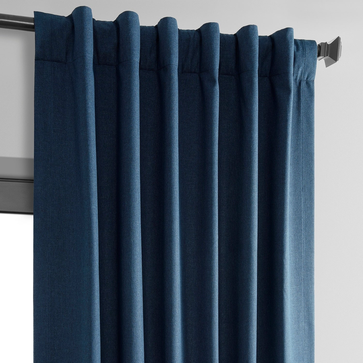 Exclusive Fabrics Vintage Thermal Cross Linen Weave Blackout Curtains (1 Panel)