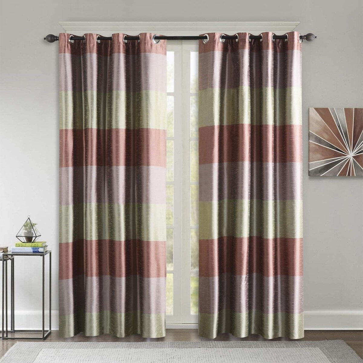 Deco Window 2 Pcs Blackout Curtain Panels Room Darkening Privacy with Thermal Insulation & Eyelets